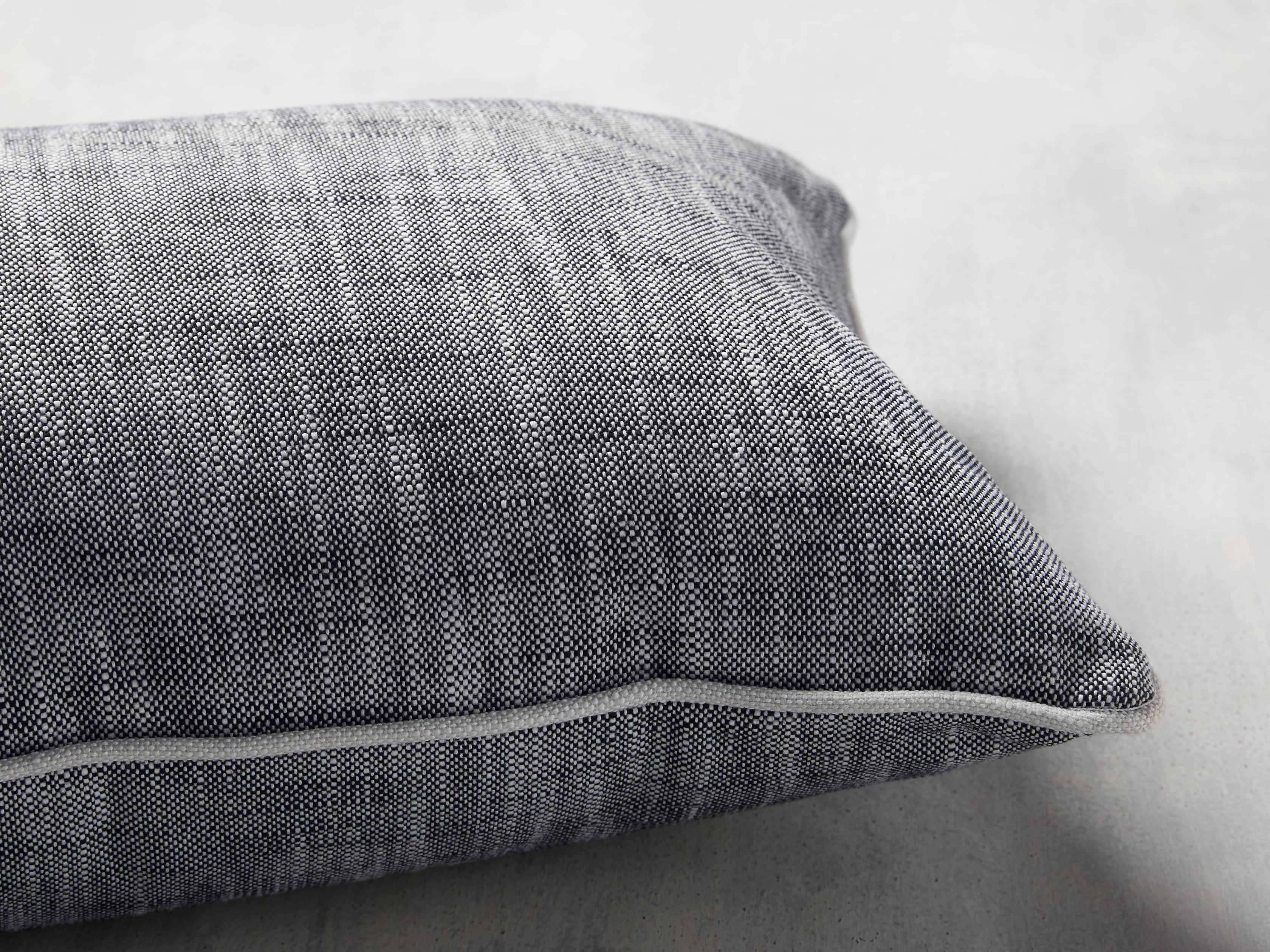 Solid Piped Outdoor Pillow in Oxide