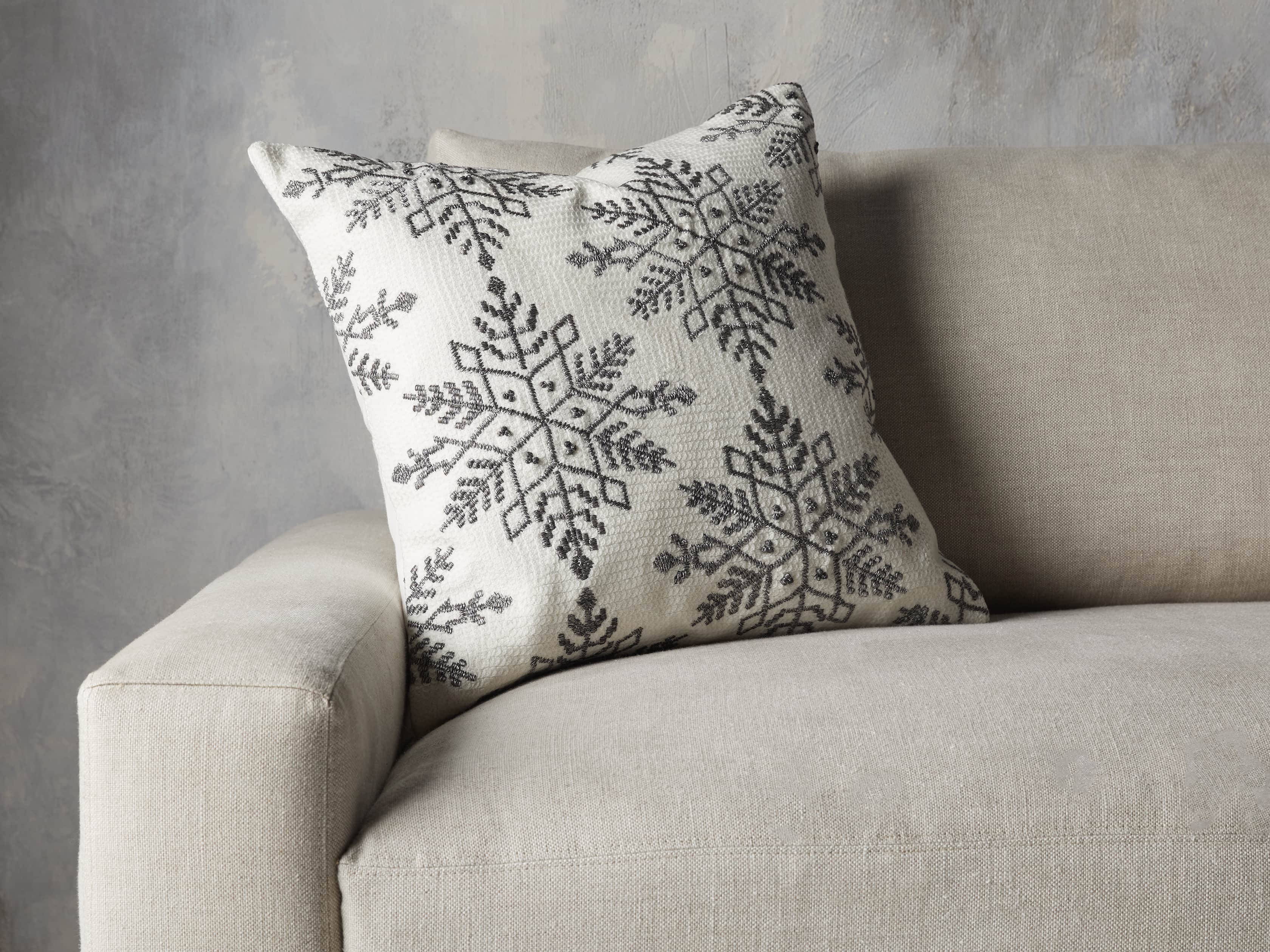 Metallic Snowflake Pillow Cover, slide 4 of 5