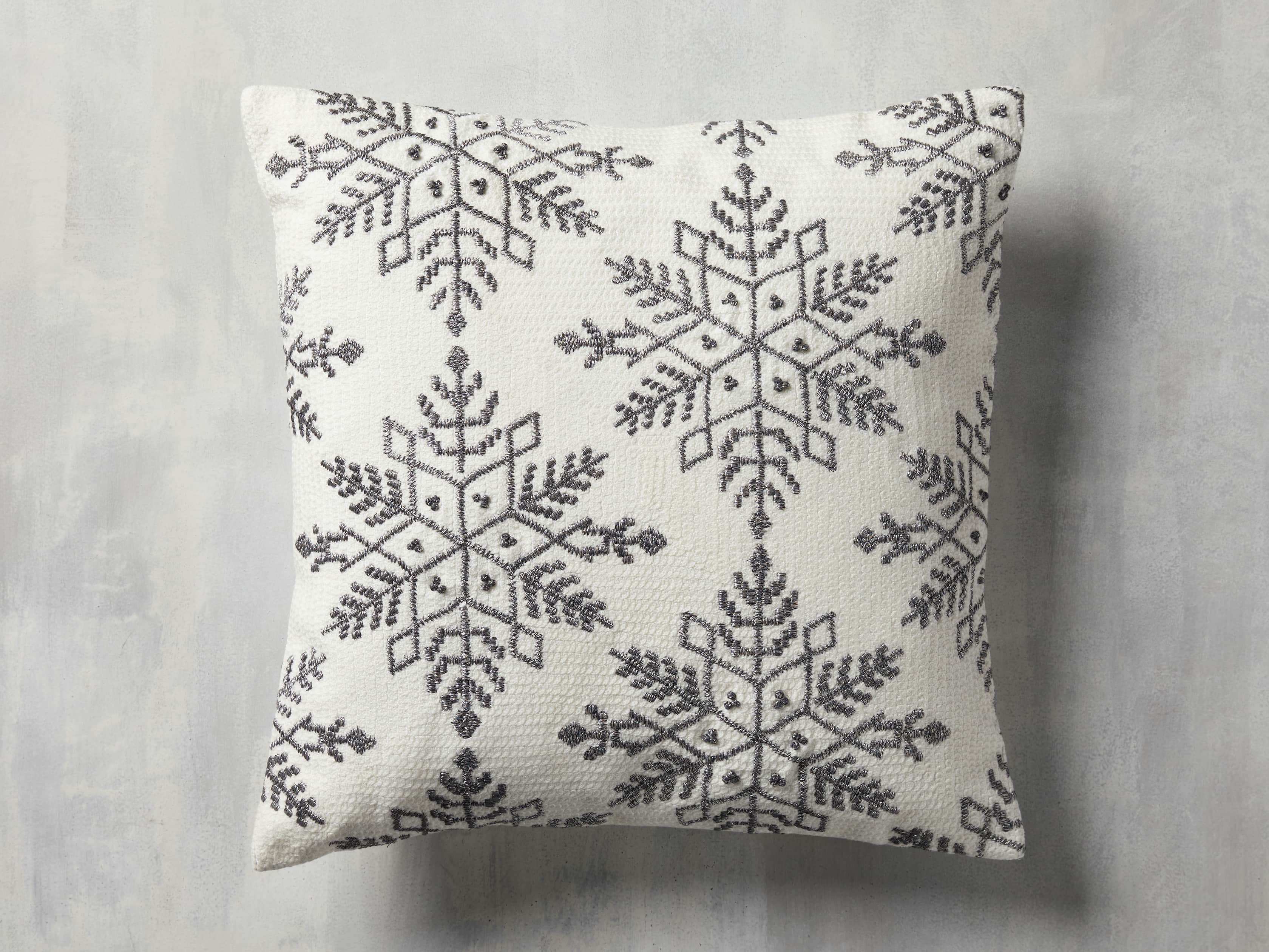 Metallic Snowflake Pillow Cover, slide 1 of 5