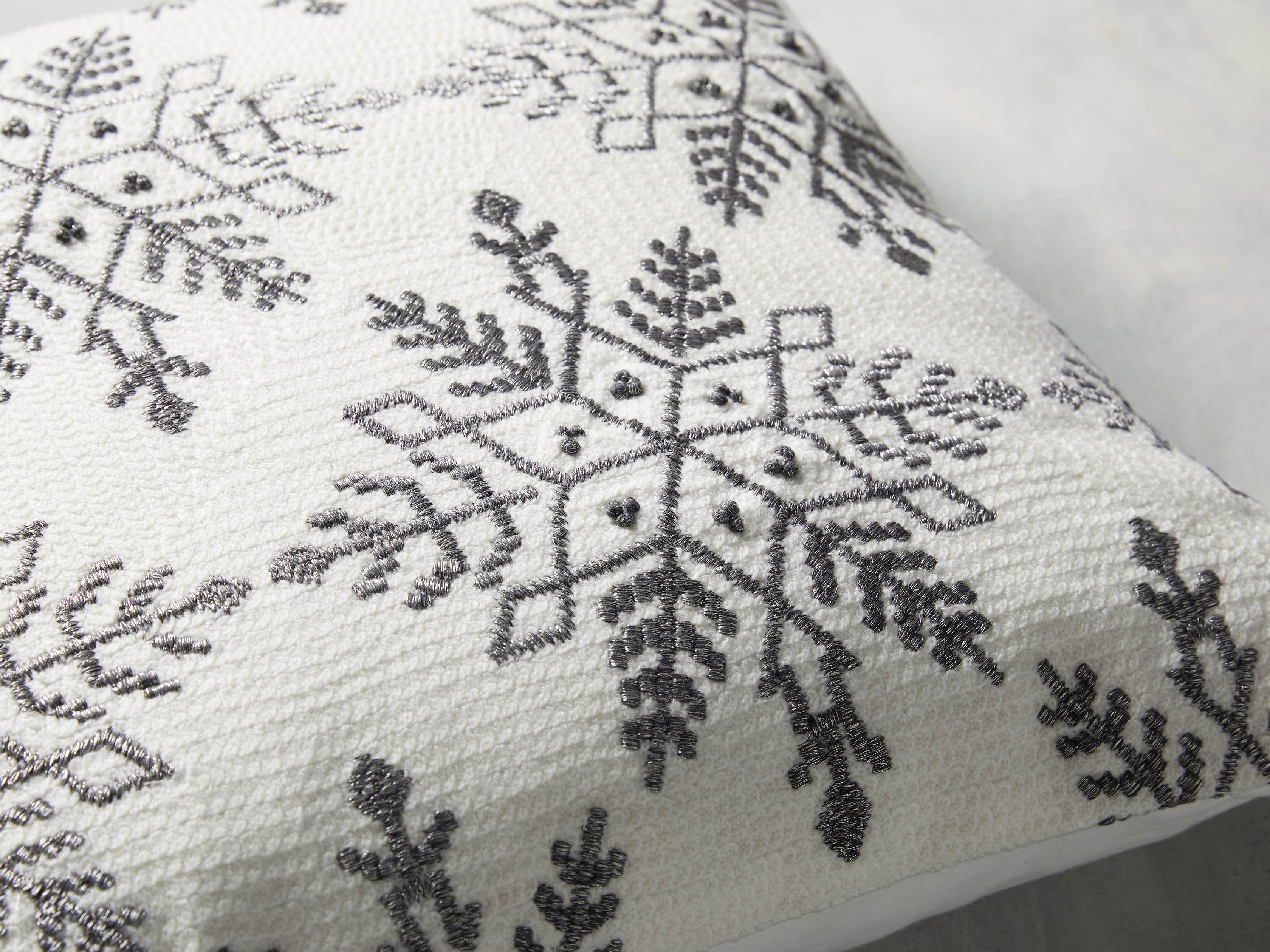 Metallic Snowflake Pillow Cover, slide 3 of 5