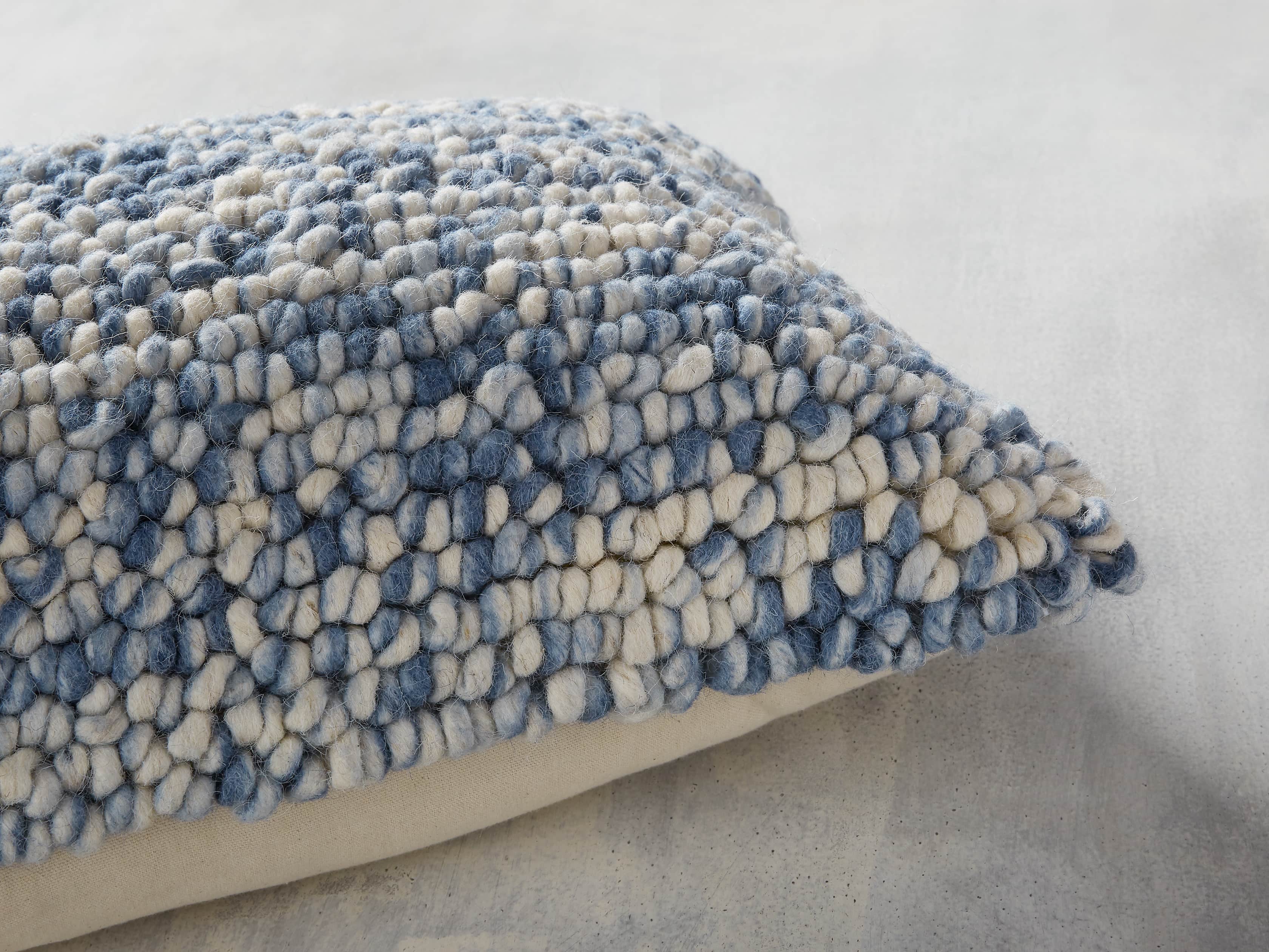 STANTON LUMBAR PILLOW COVER IN BLUE, slide 4 of 4
