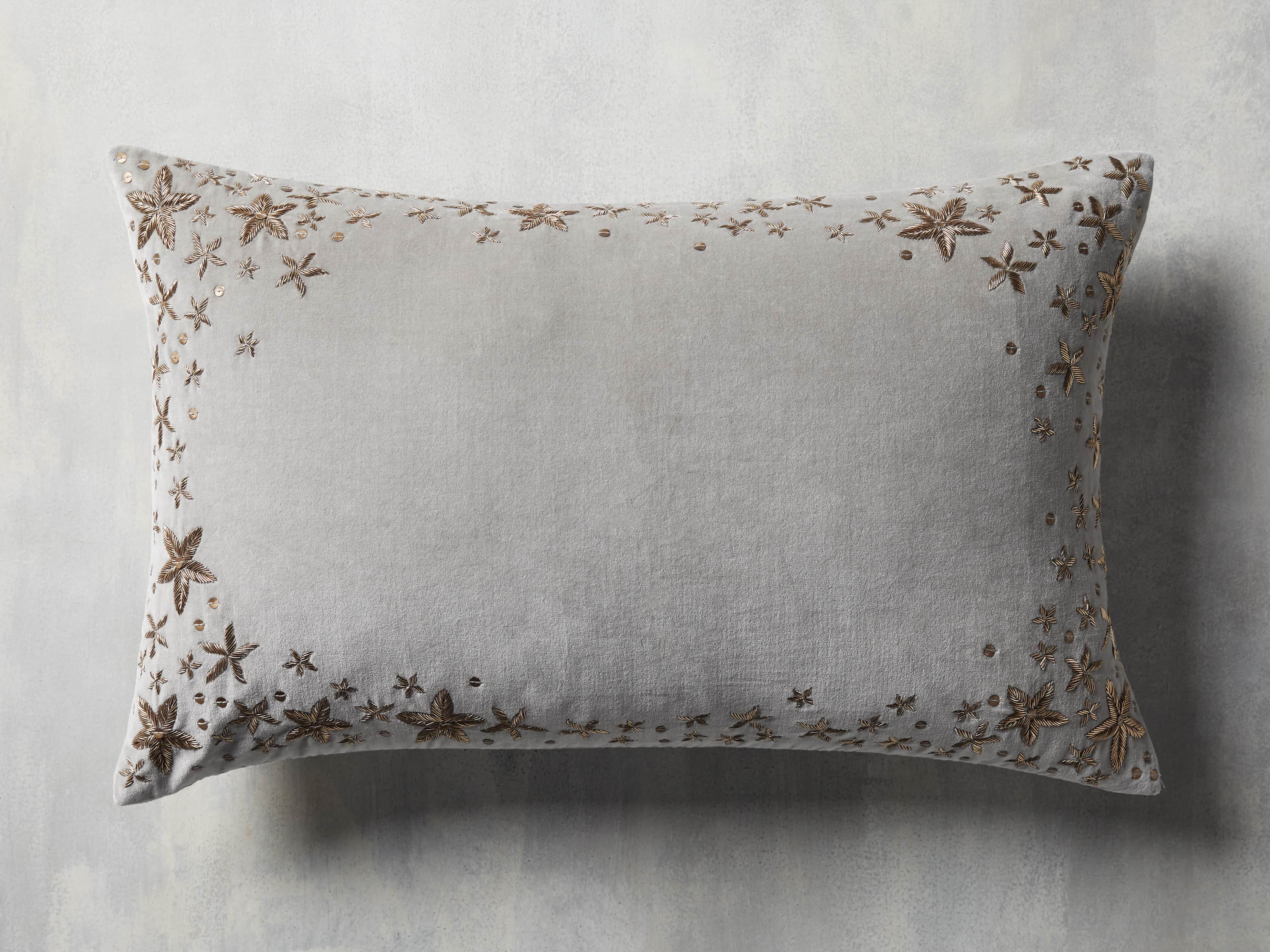 Grey Starburst Lumbar Pillow Cover, slide 1 of 5