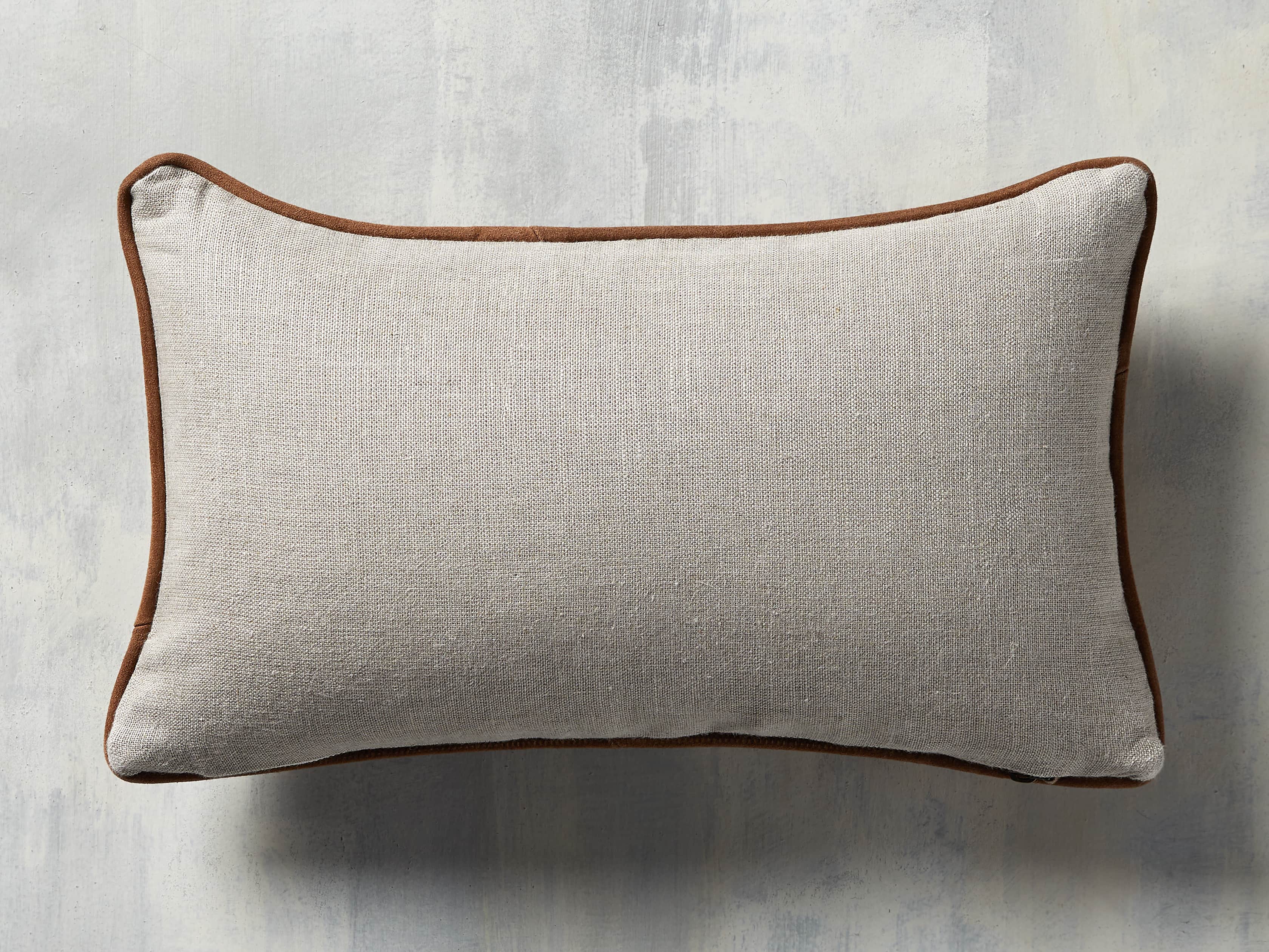 Suede Lumbar Pillow in Camel, slide 4 of 5