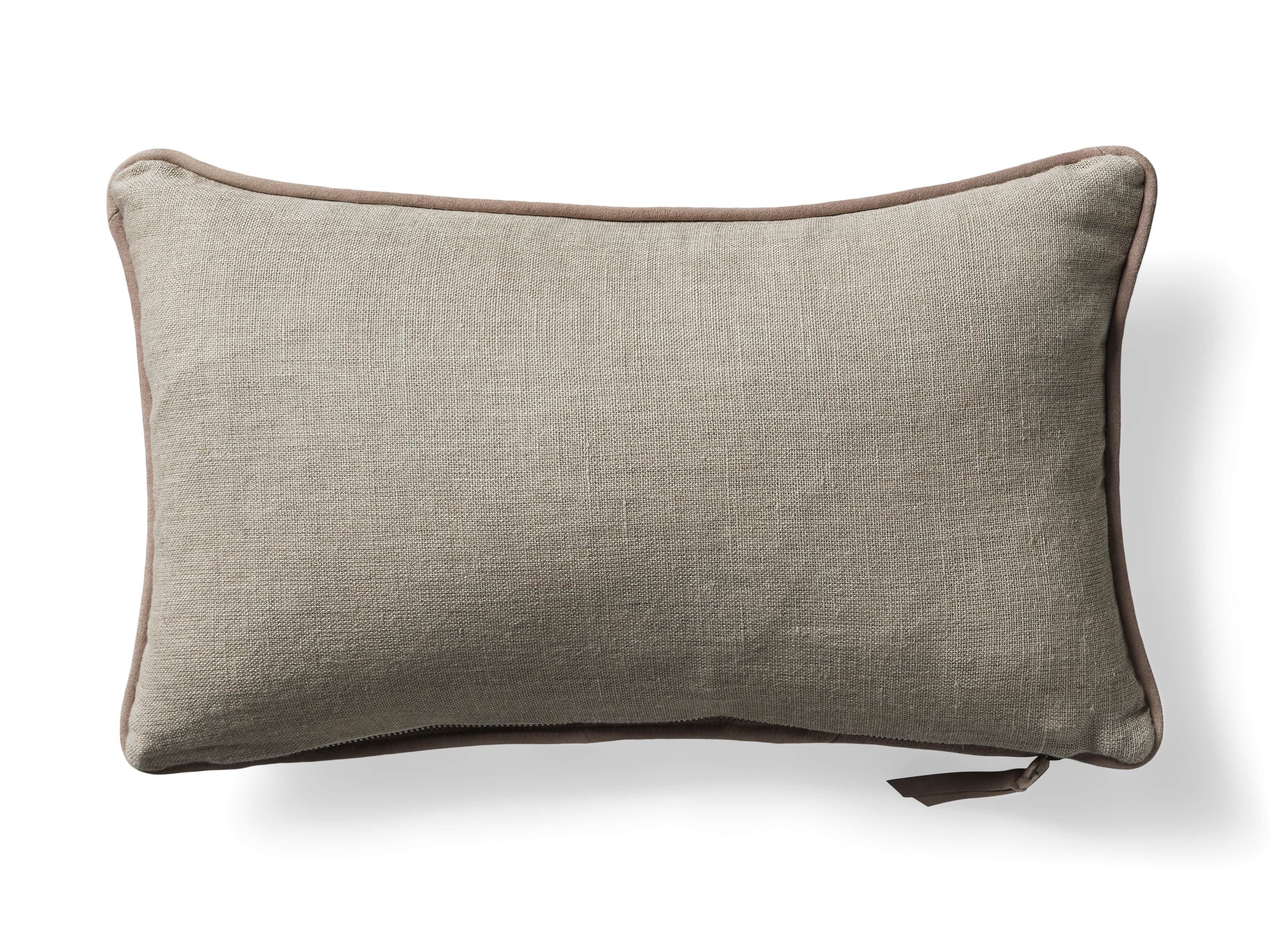 SUEDE LUMBAR PILLOW IN MISTY ROSE, slide 7 of 7