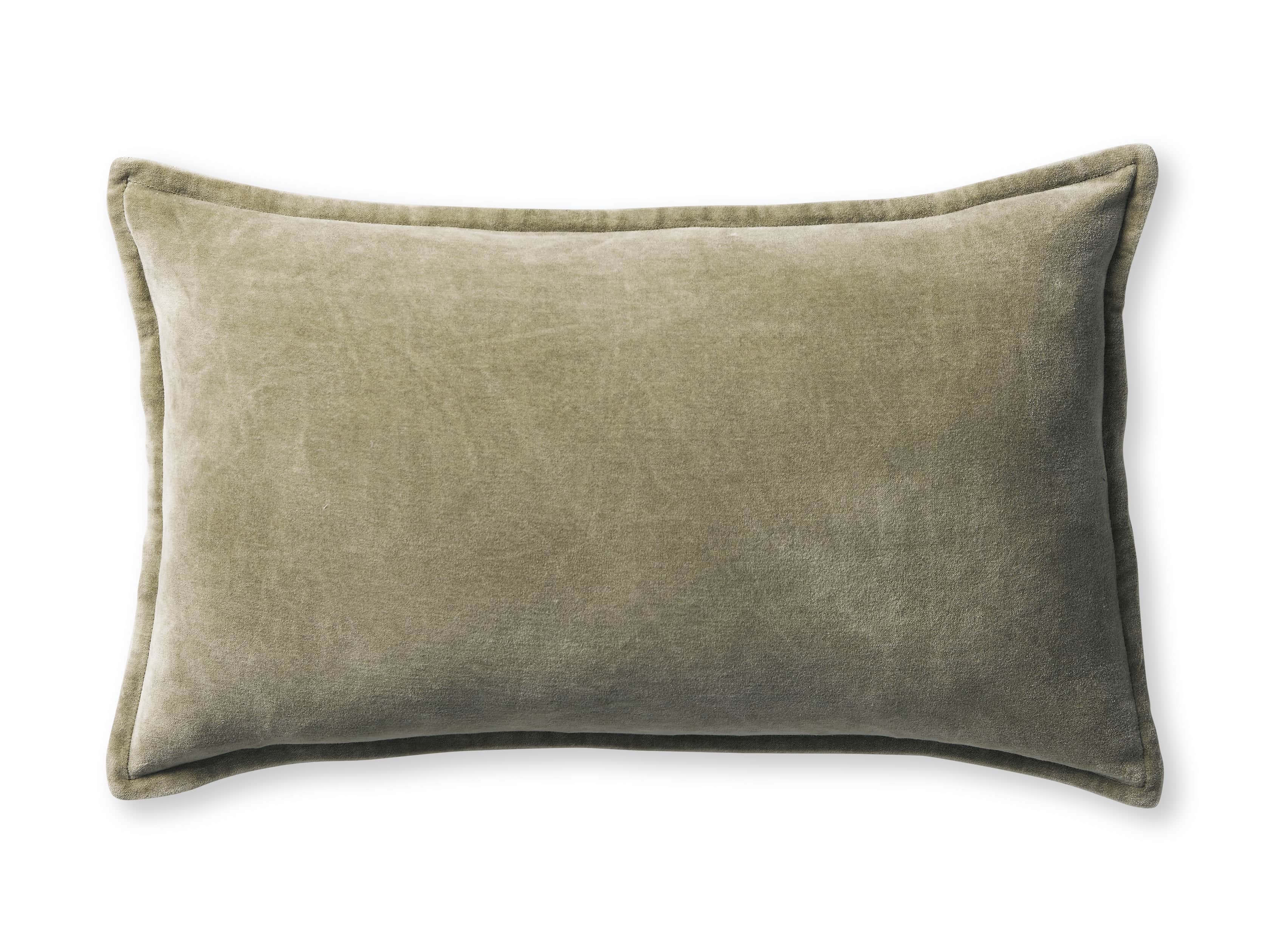 Stone Washed Velvet Lumbar Pillow Cover