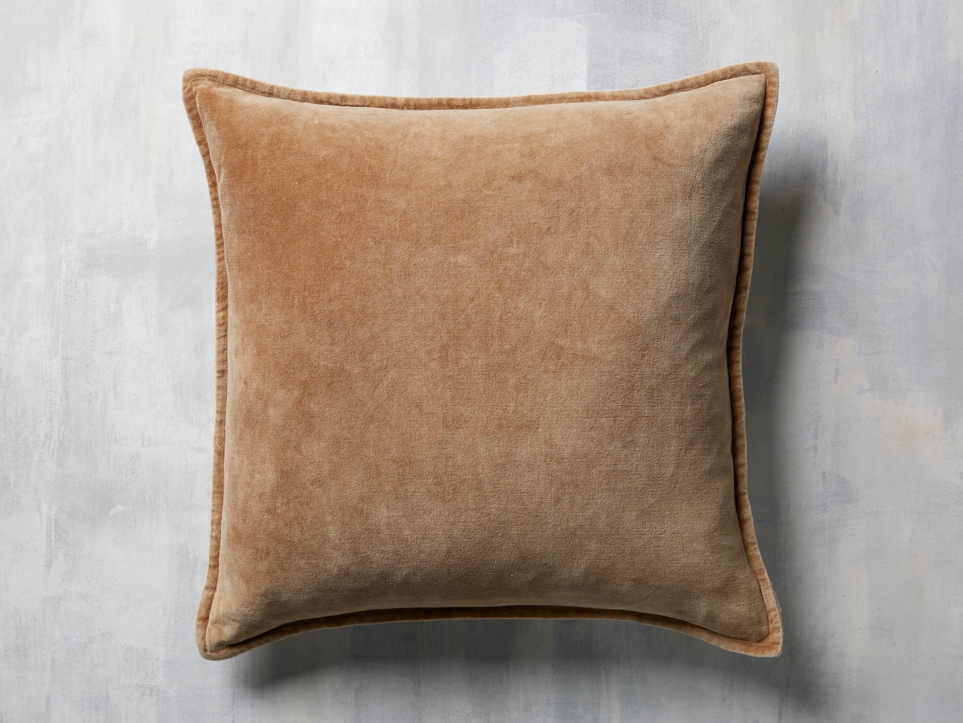 Stone Washed Velvet Square Pillow Cover Arhaus