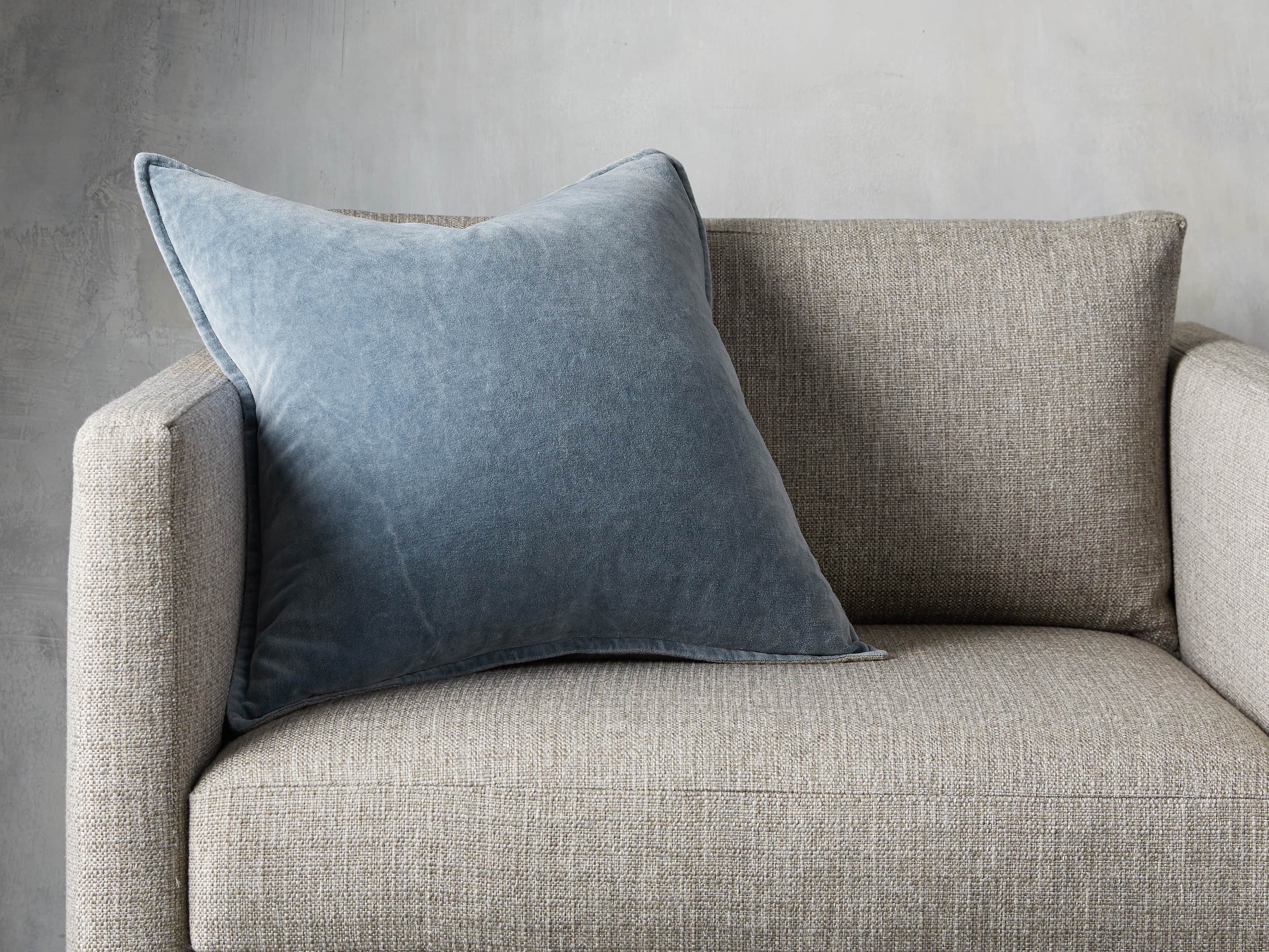Stone Washed Velvet Square Pillow Cover