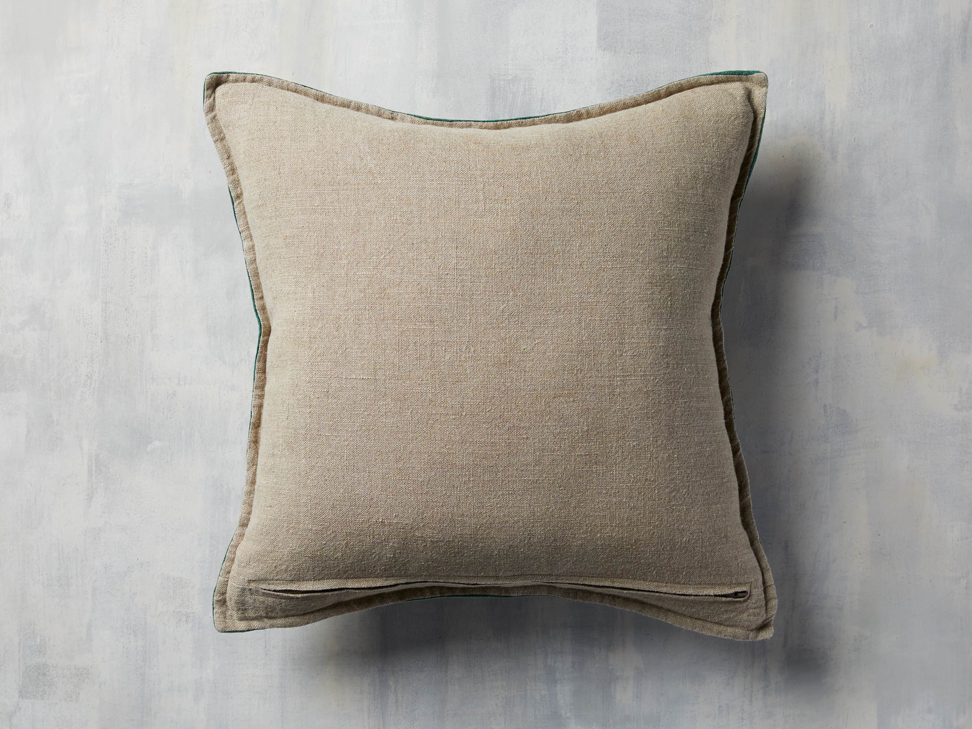 Stone Washed Velvet Pillow in Green