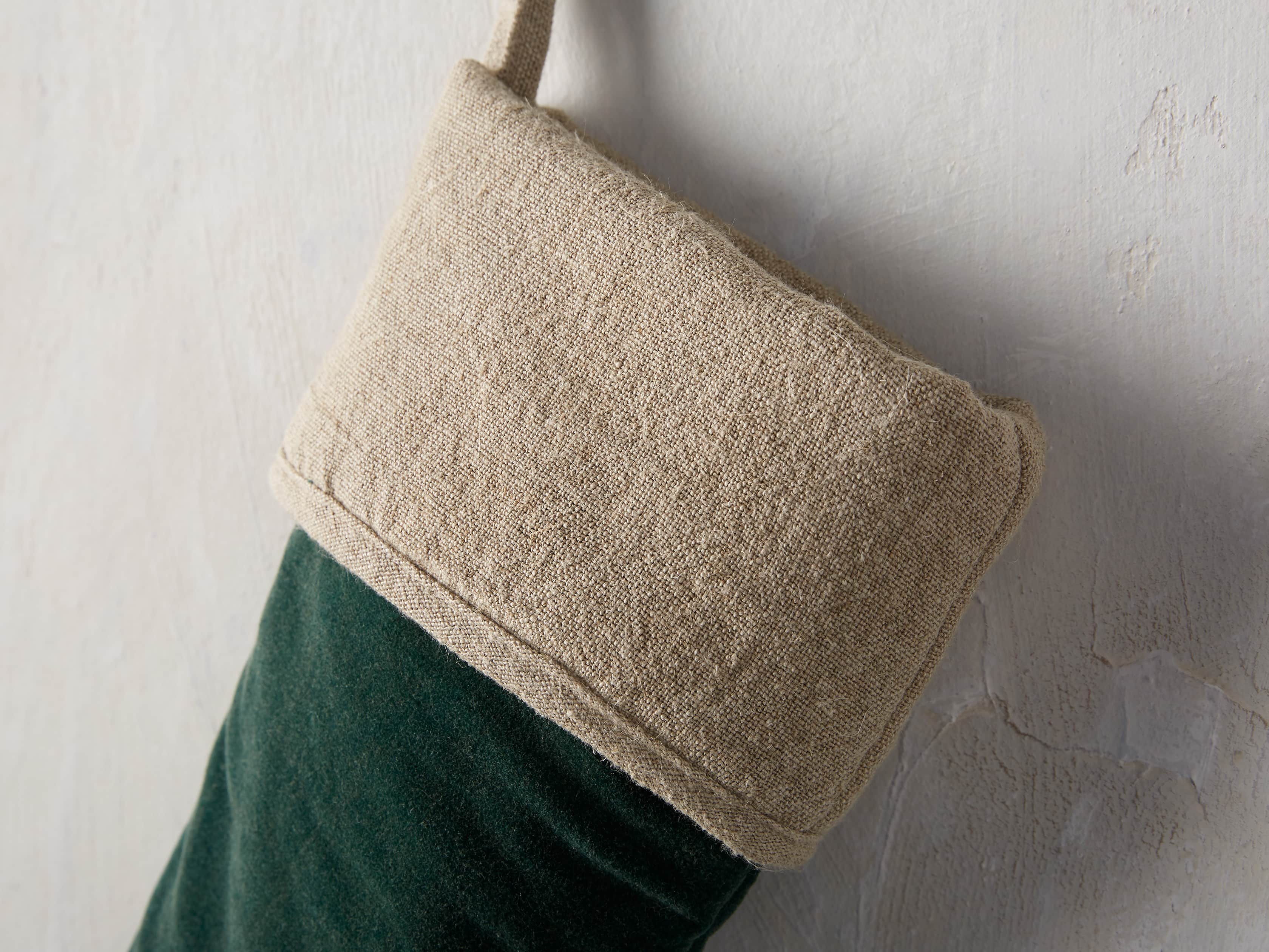 Stone washed Velvet Stocking in Green