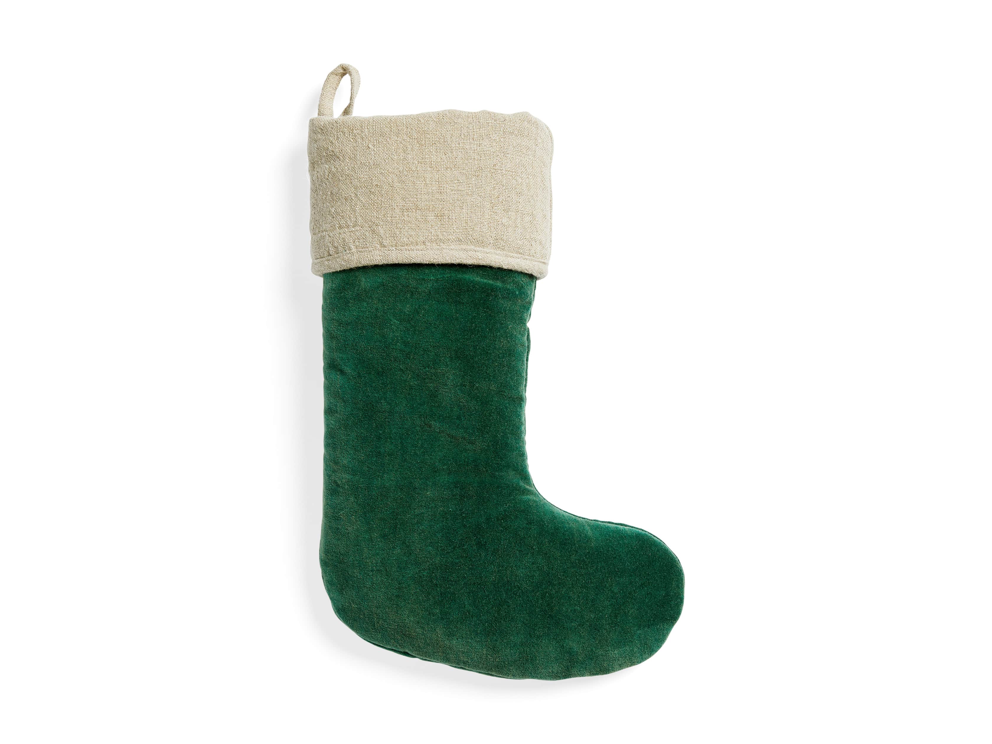 Stone washed Velvet Stocking in Green