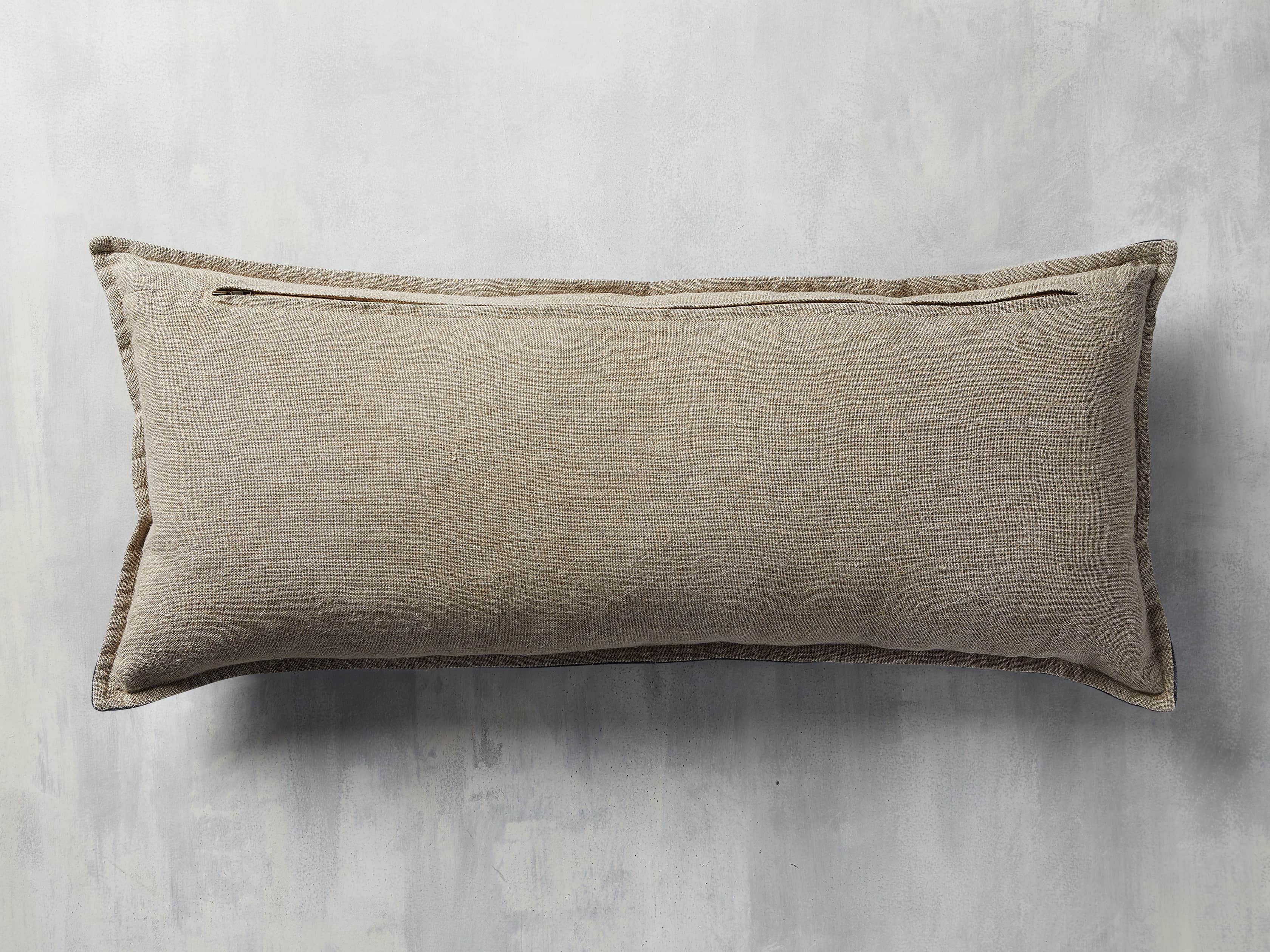 Stone Washed Velvet Oversized Lumbar Pillow in Jade