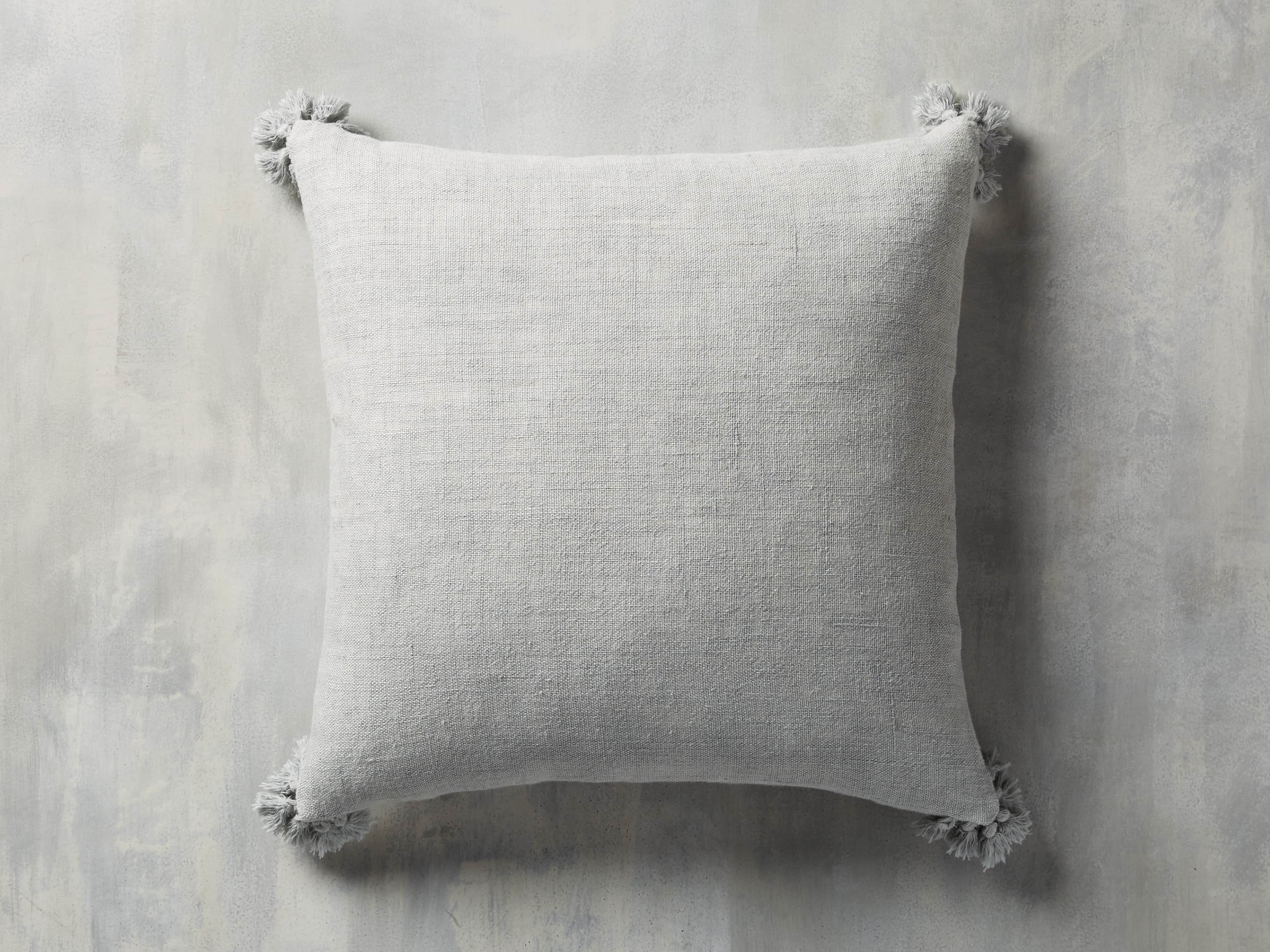 Stone Washed Linen Pillow in Mist