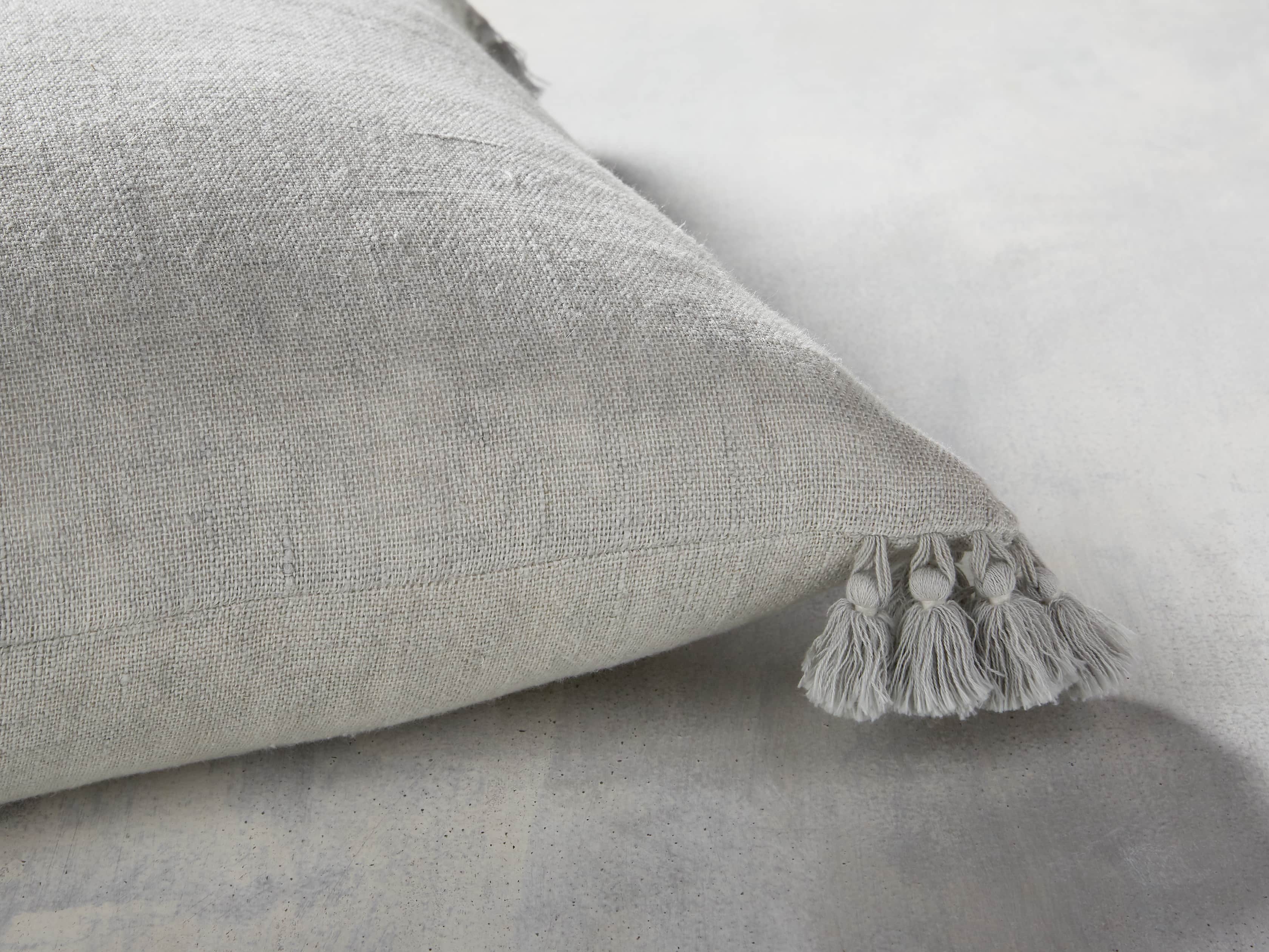 Stone Washed Linen Pillow in Mist