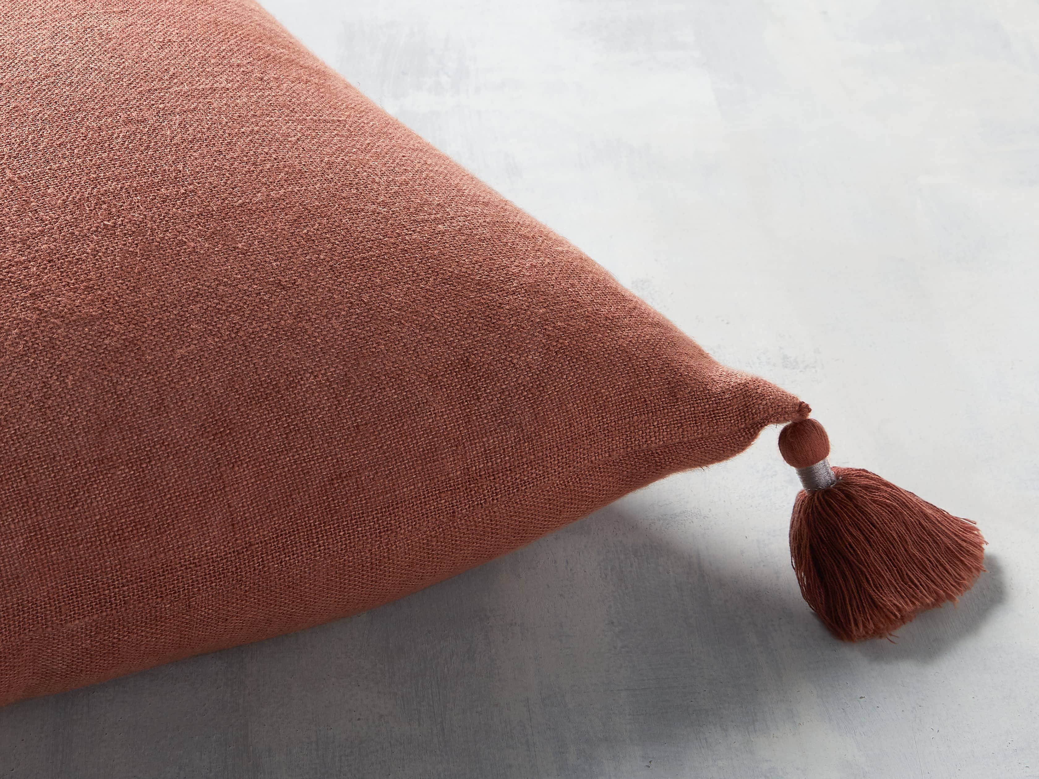 Stone Washed Linen Pillow in Rose, slide 2 of 5