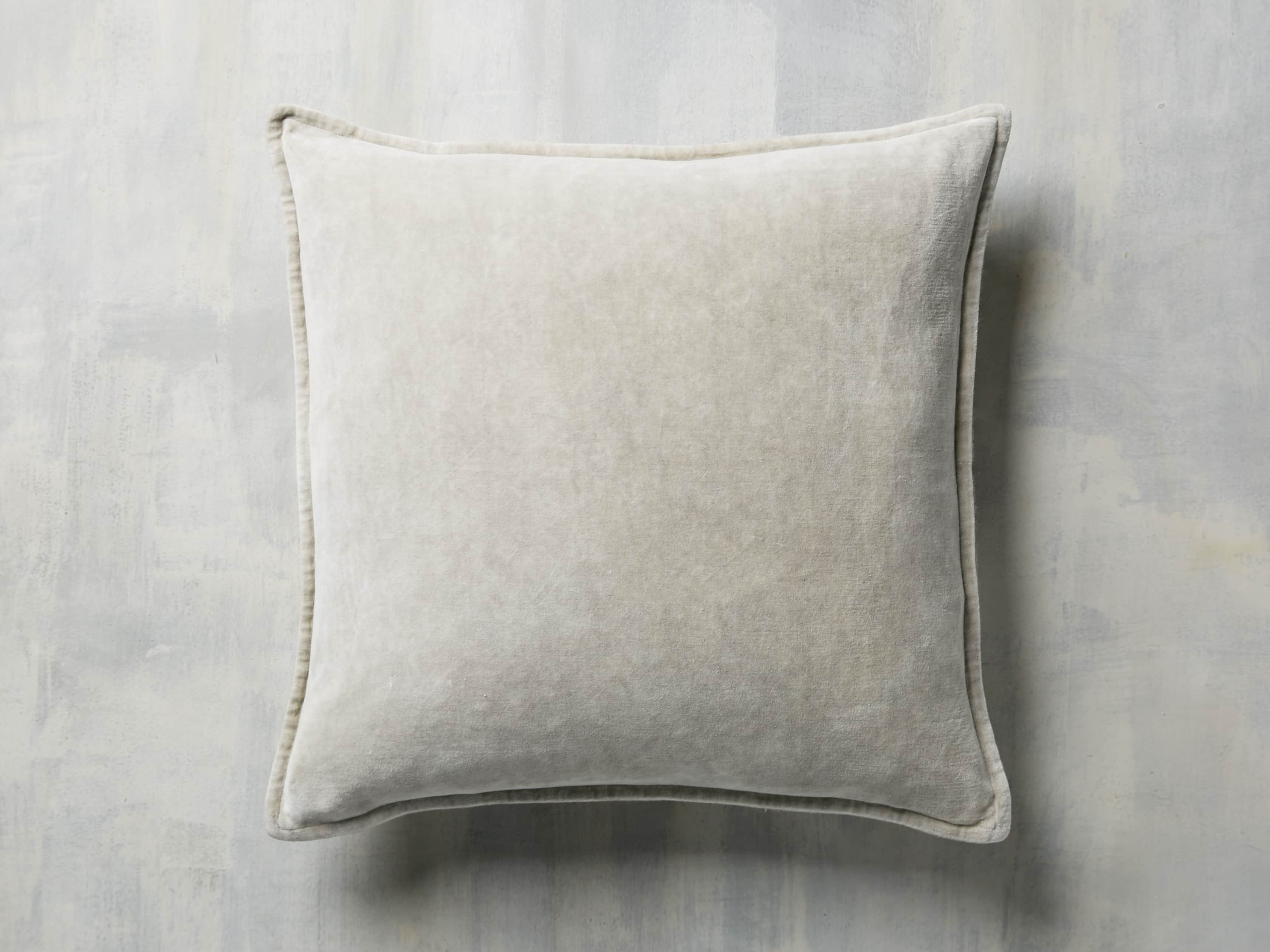 Stone Washed Velvet Pillow in Stone