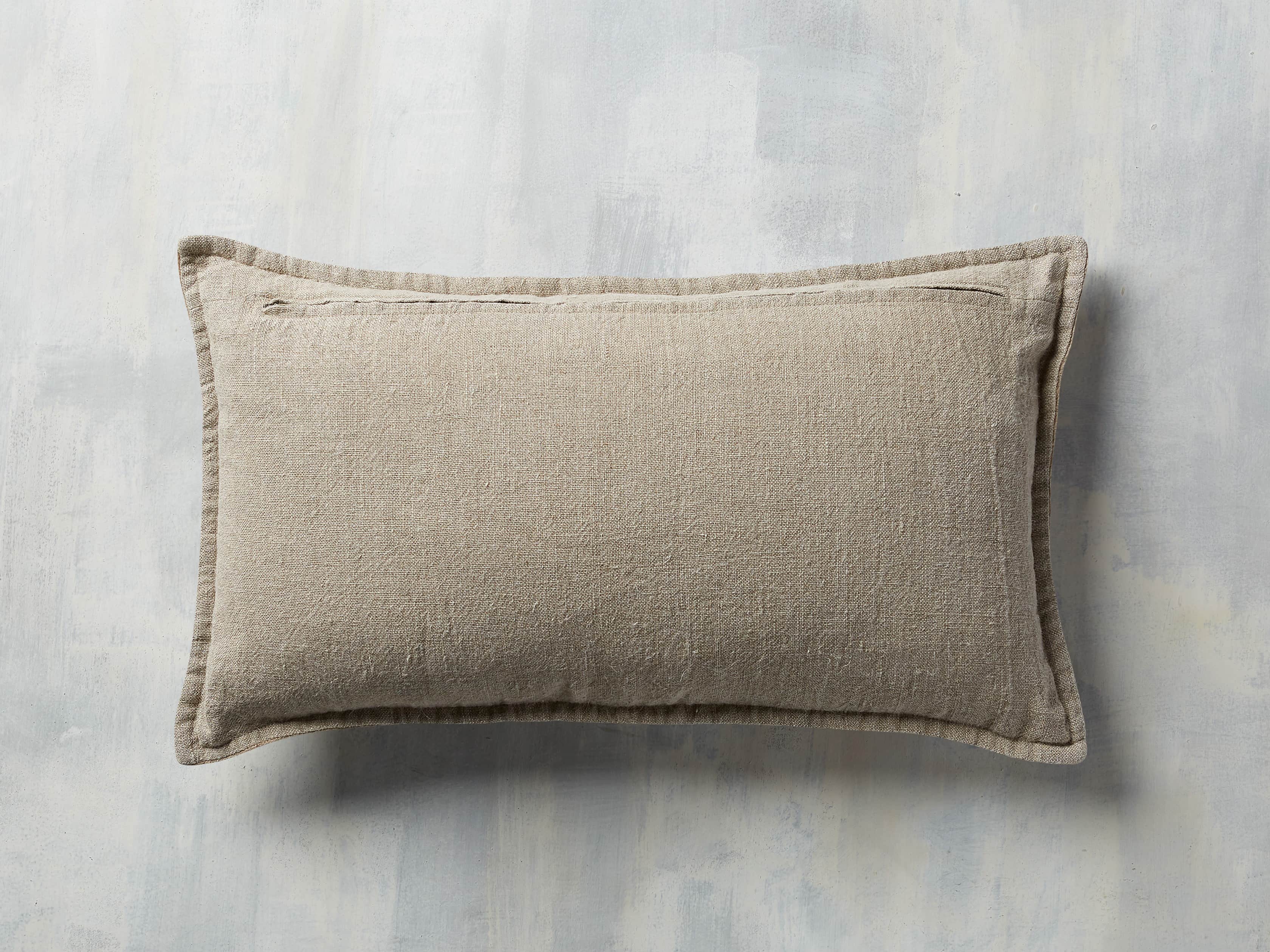 Stone Washed Velvet Lumbar Pillow in Taupe