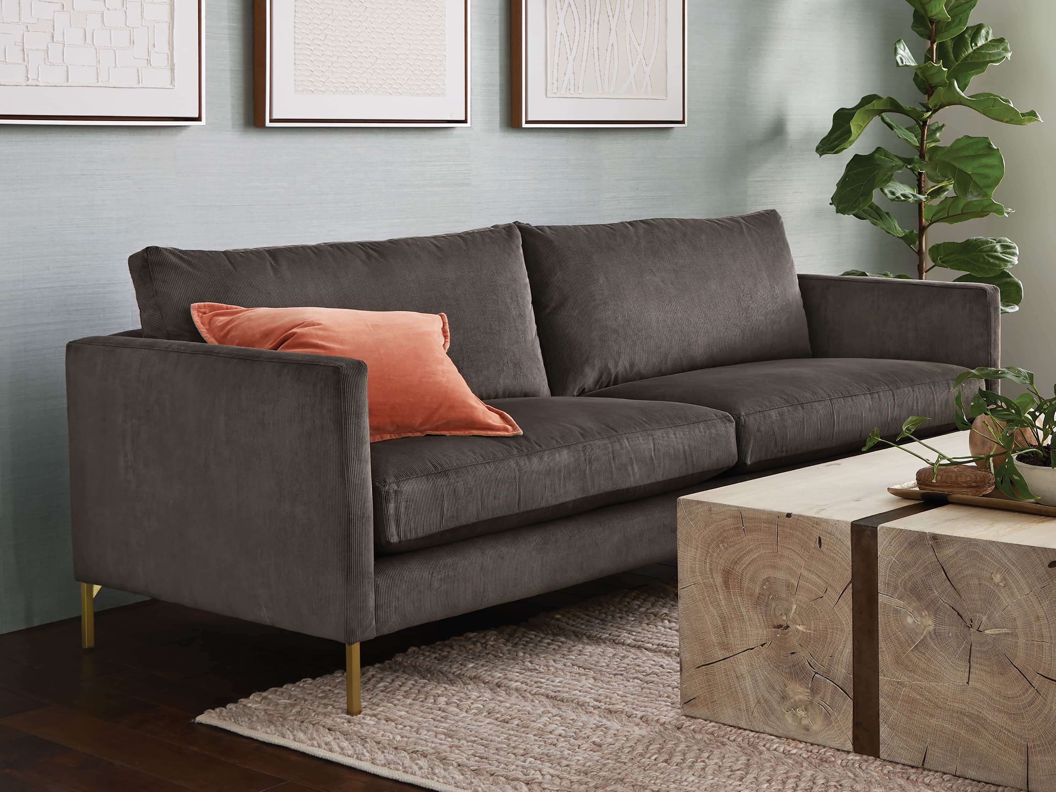 Stone Washed Velvet Terracotta Square Pillow, slide 6 of 6