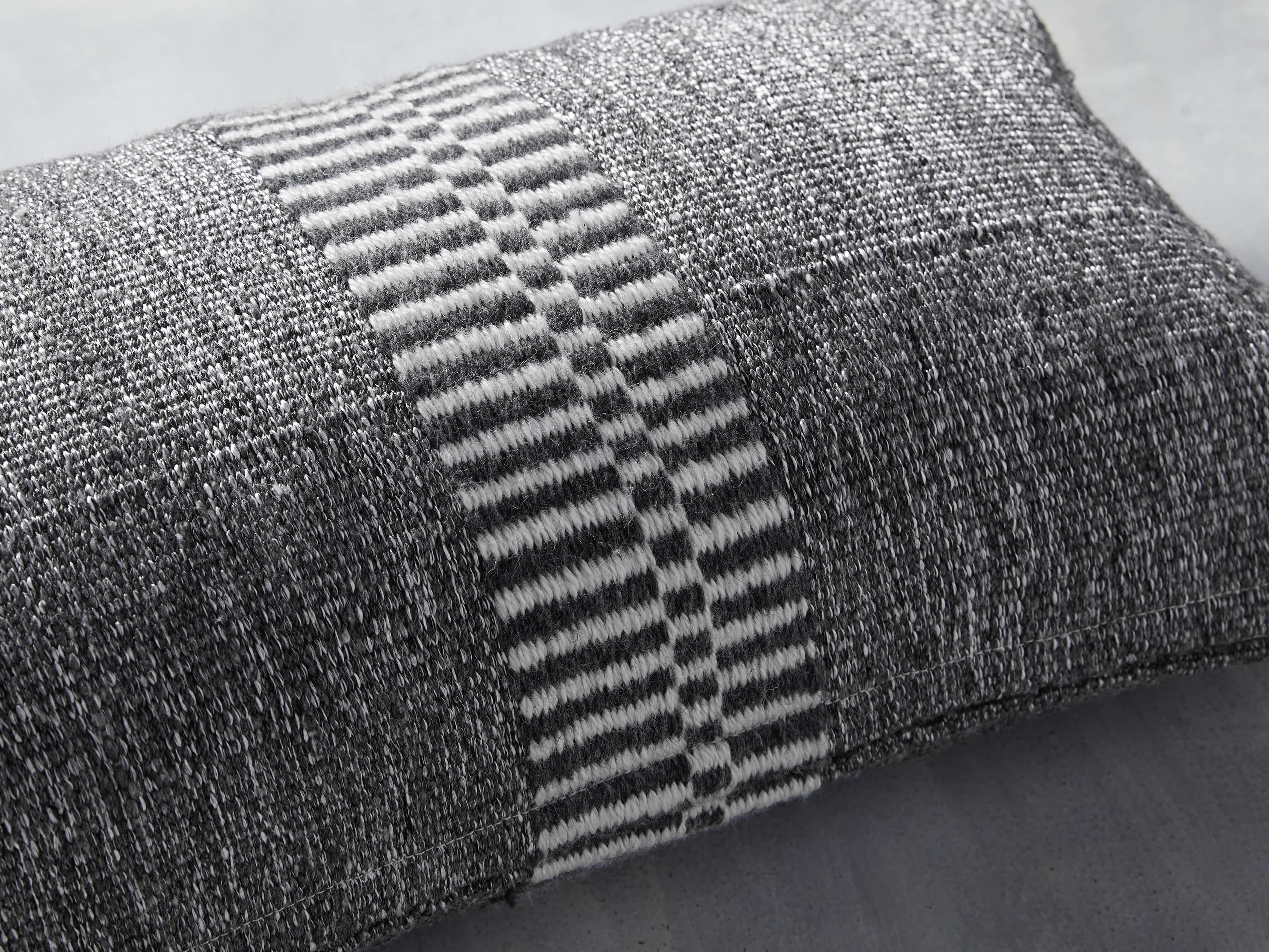 Tannager Stripe Outdoor Pillow in Grey, slide 5 of 5
