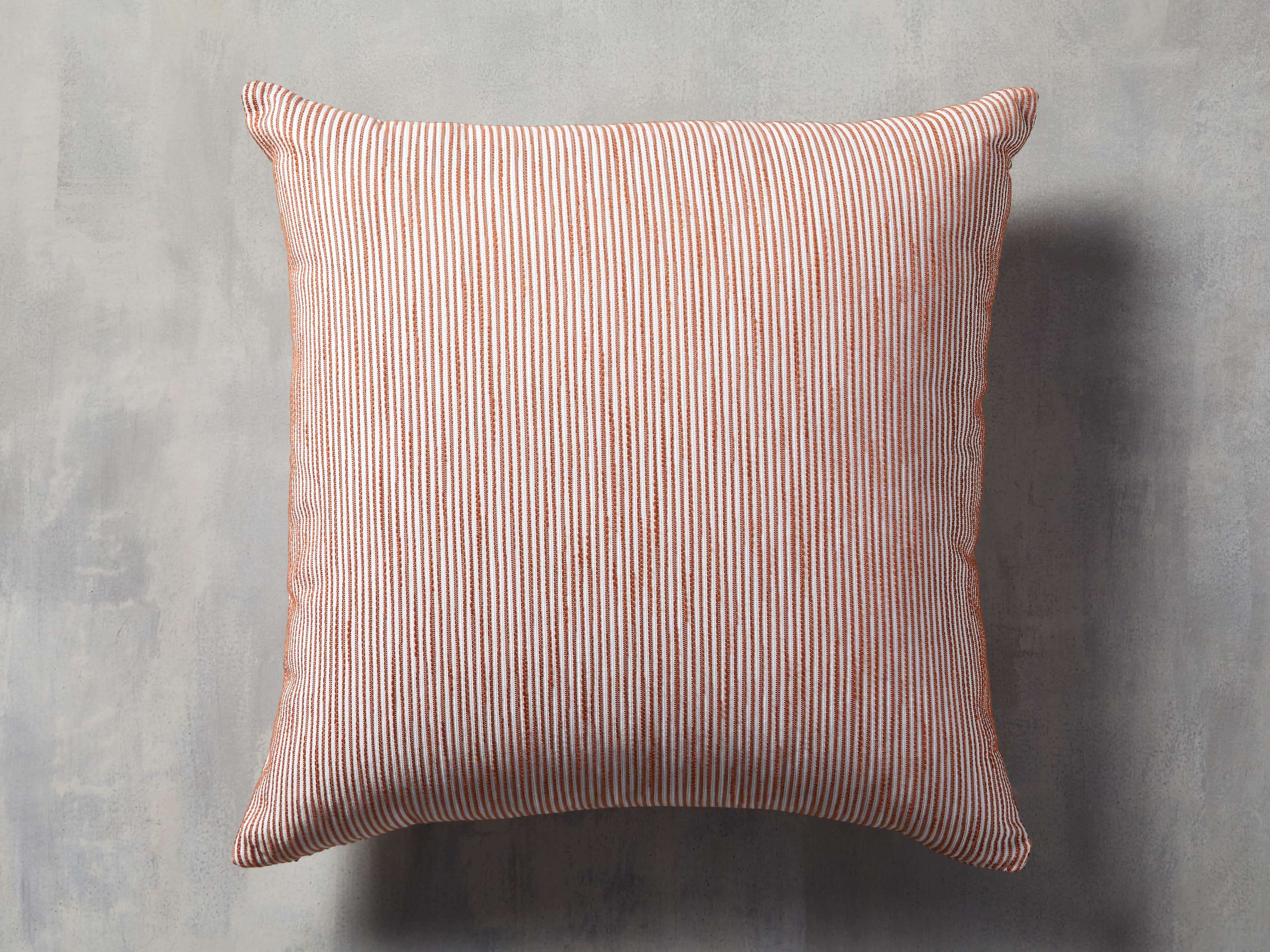 Ticking Striped Outdoor Pillow, slide 1 of 4