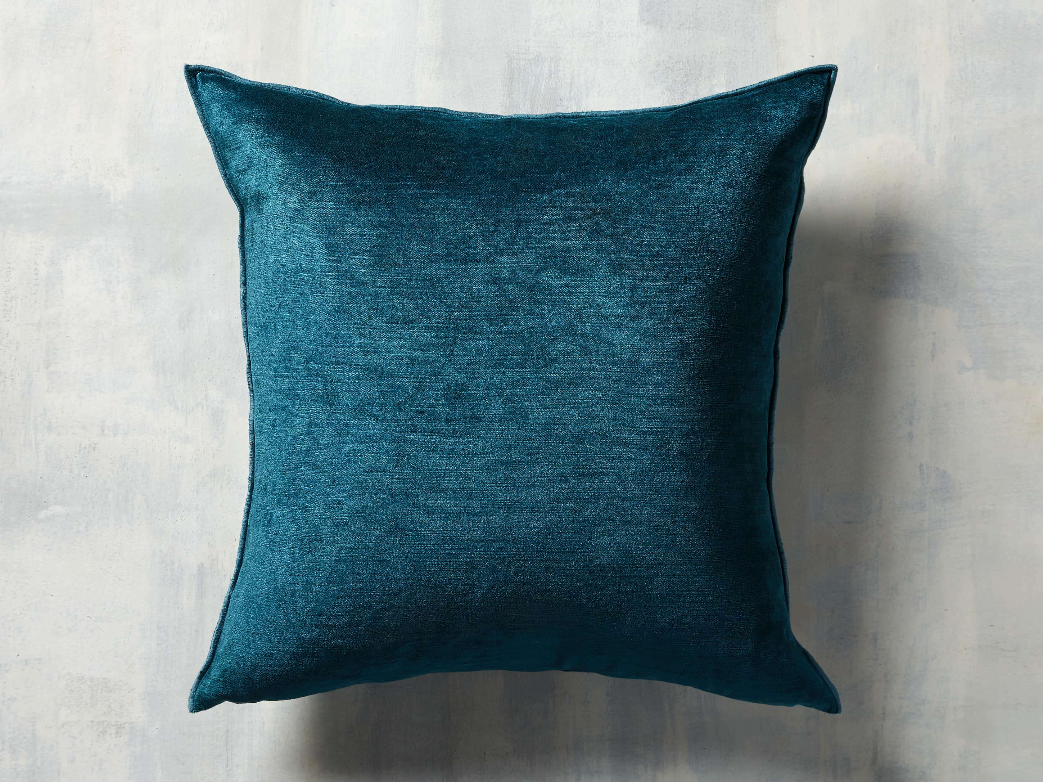Velvet Hemstitch Jade Square Pillow, slide 3 of 5