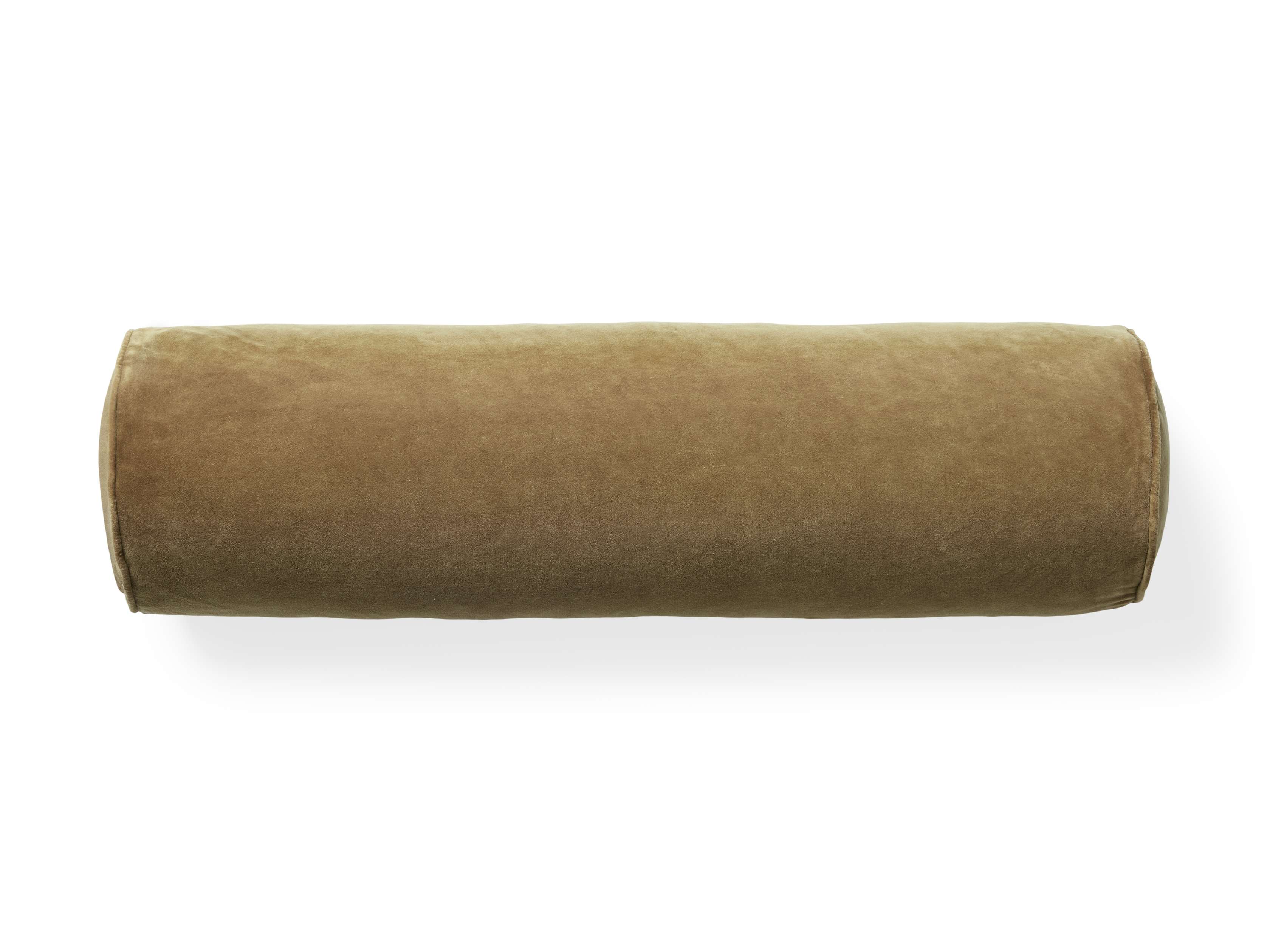 Velvet Bolster Pillow Cover in Lichen