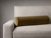 Velvet Bolster Pillow Cover in Lichen