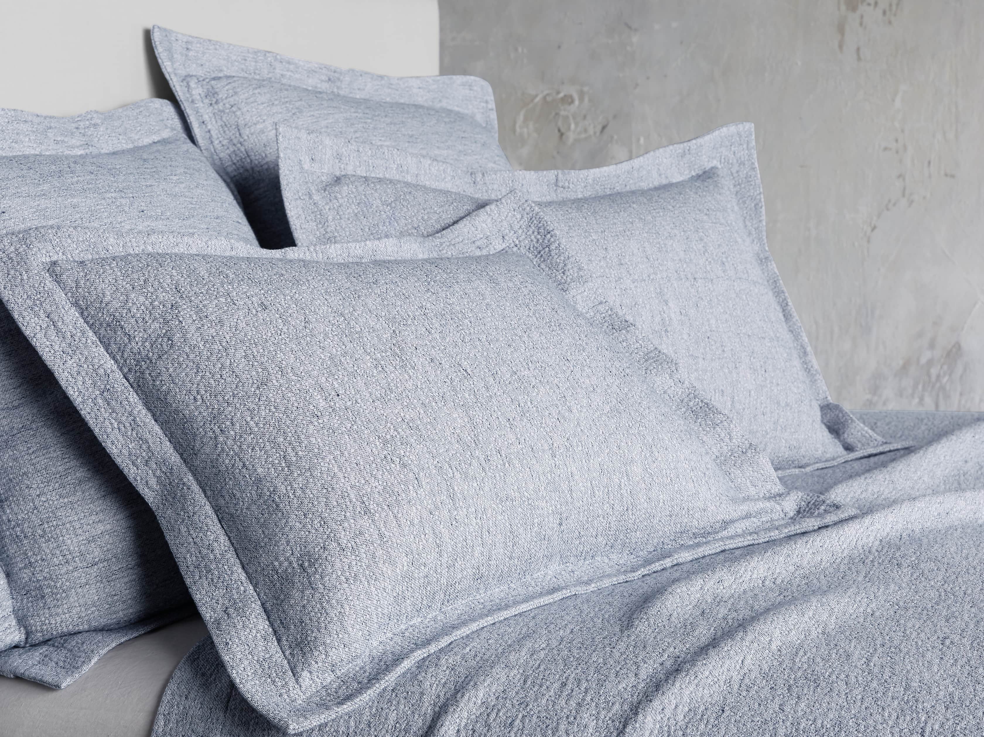 Standard Vintage Washed Sham in Navy, slide 1 of 9