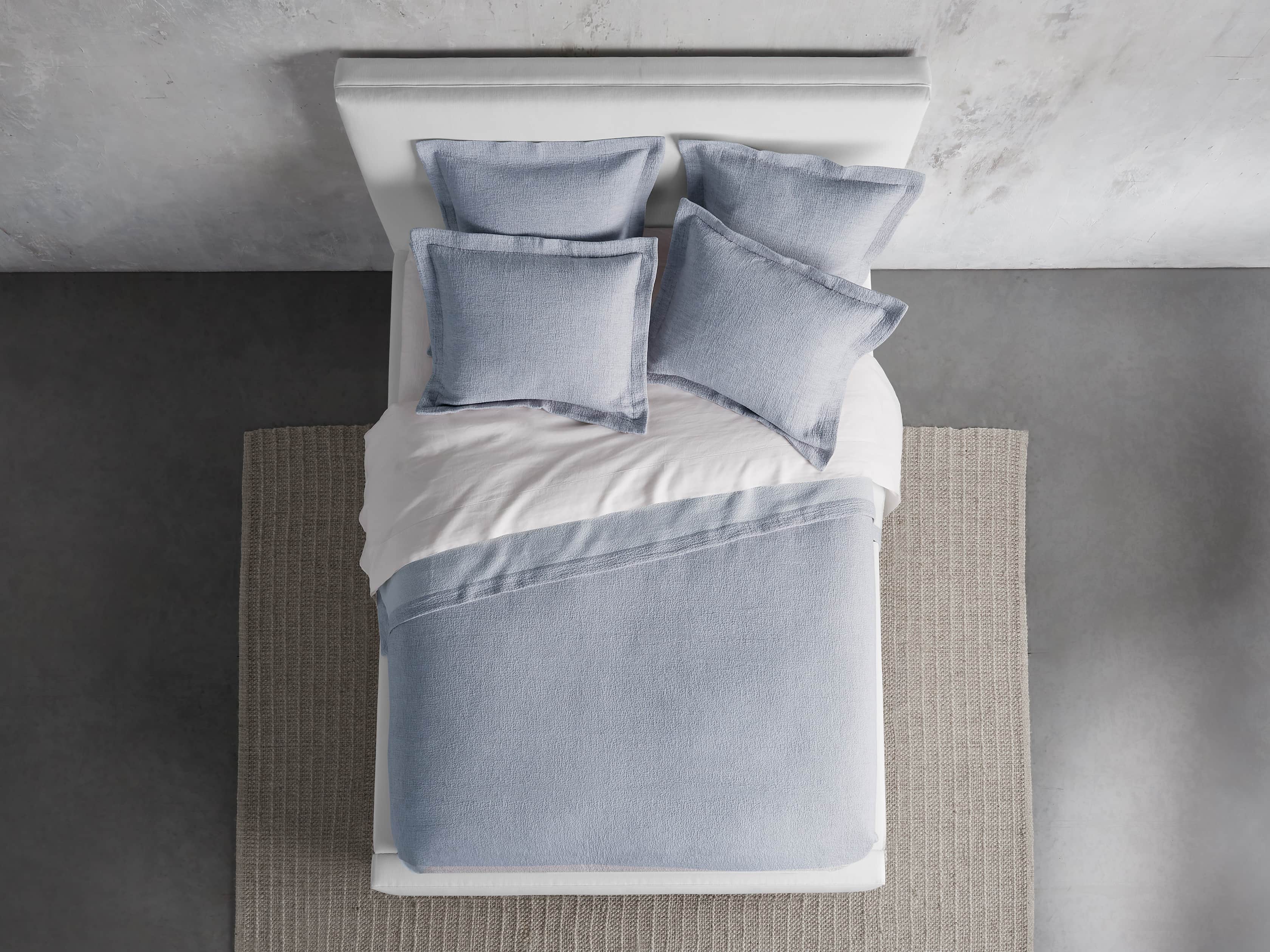 Standard Vintage Washed Sham in Navy, slide 3 of 9