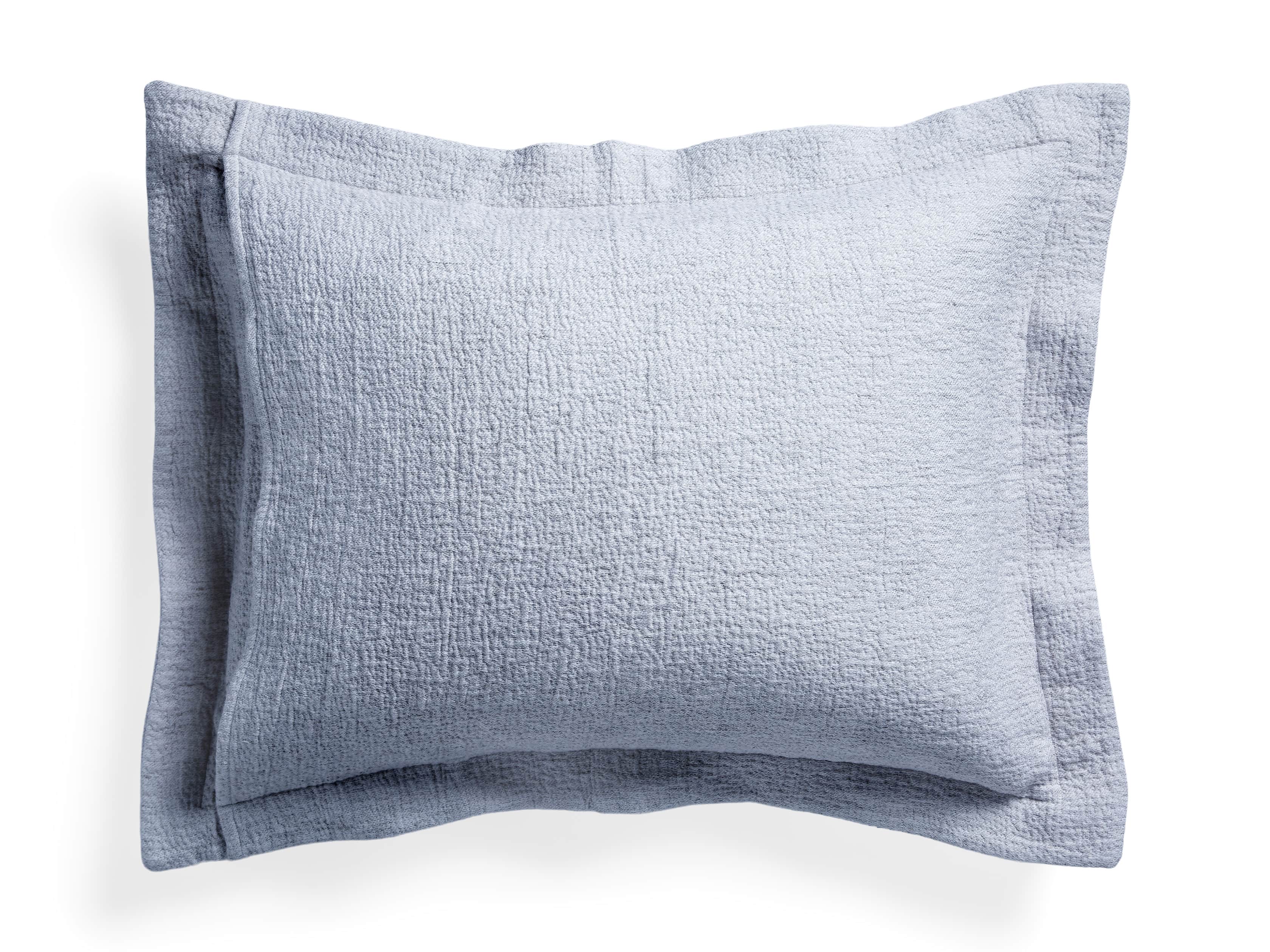 Standard Vintage Washed Sham in Navy, slide 6 of 9