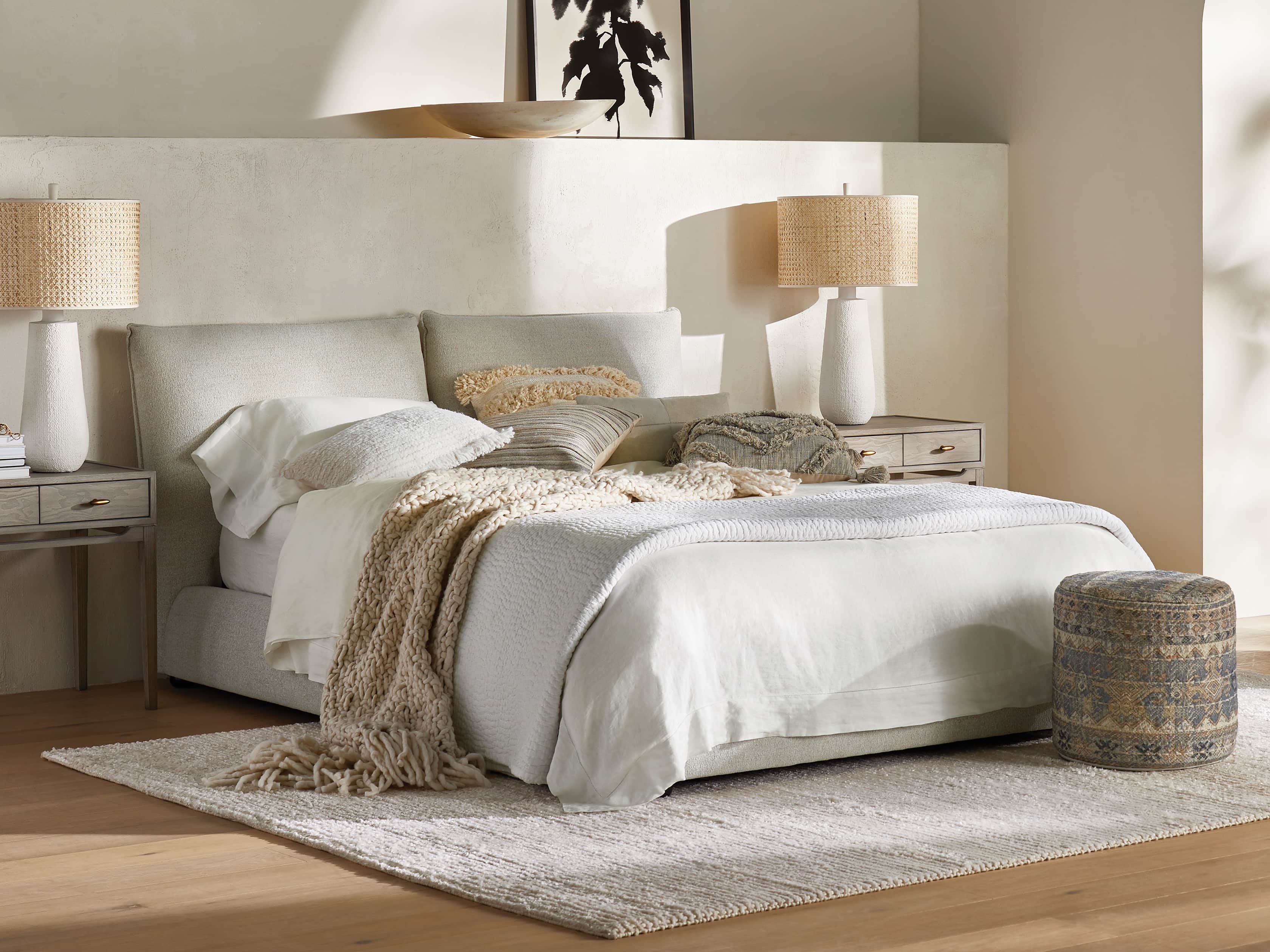 Velvet Pickstitch King Quilt in White, slide 6 of 7