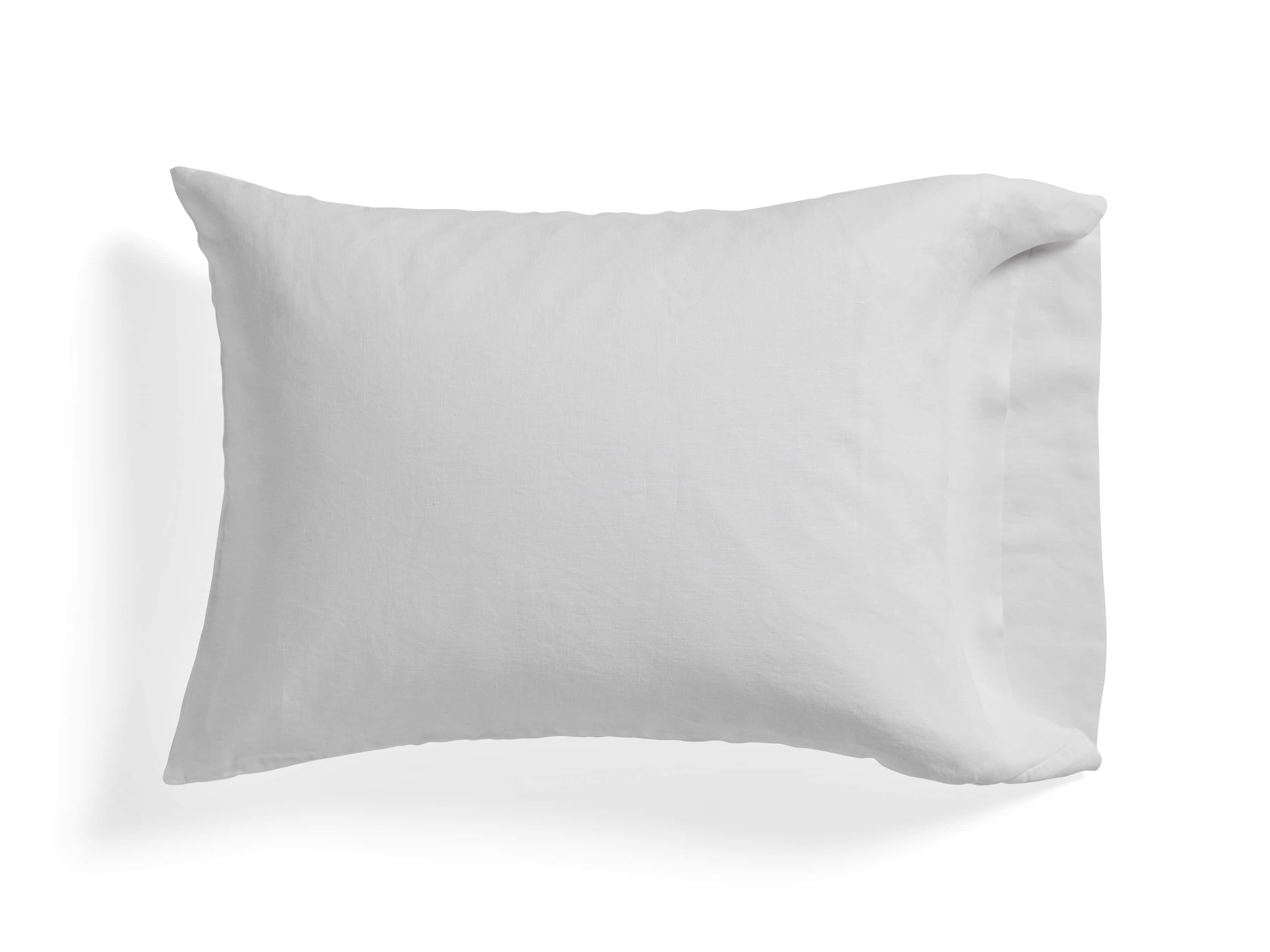 Linen Standard Pillow Cases in White (Pair)