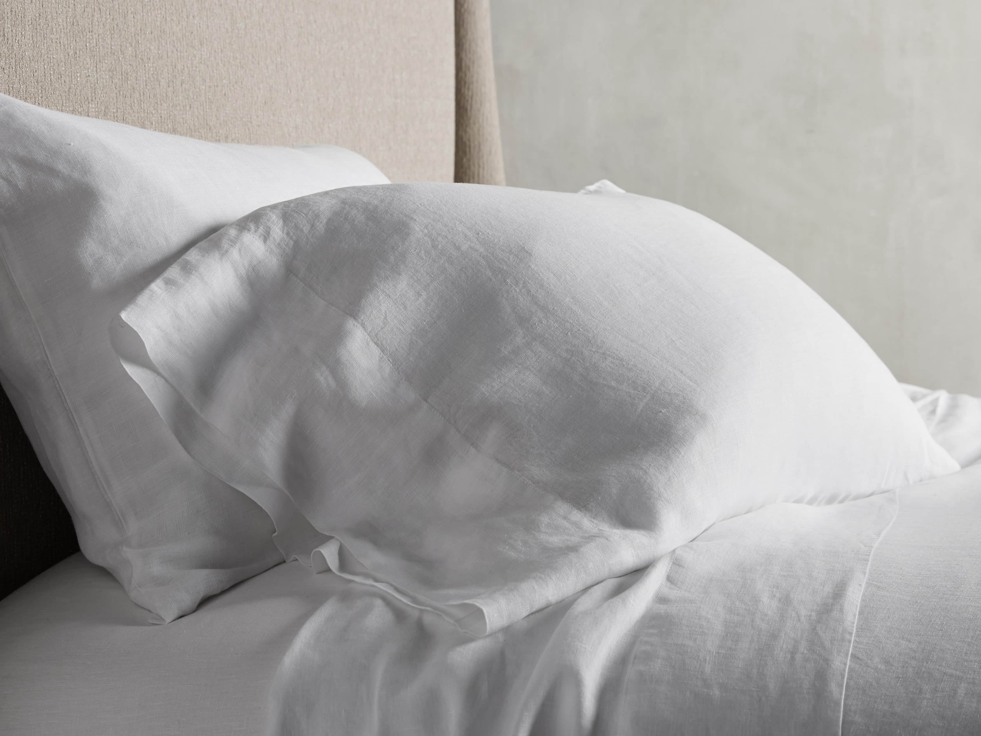 Linen Full Sheet Set in White