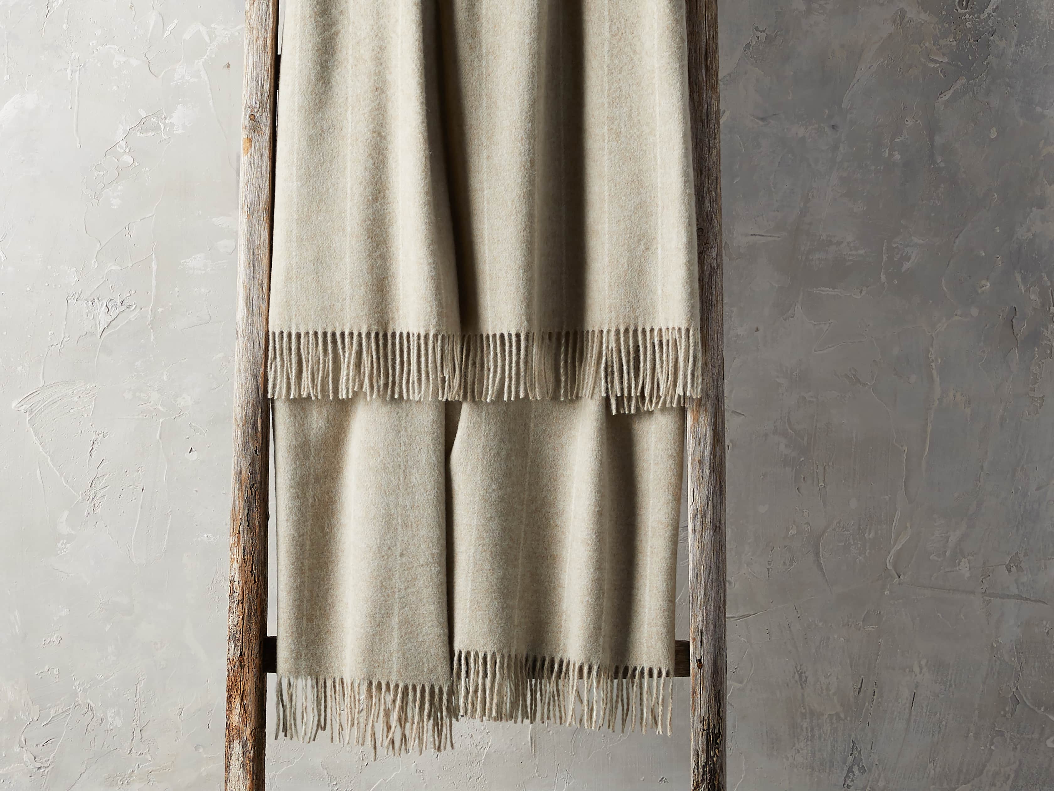 Pinestripe Throw in Oatmeal