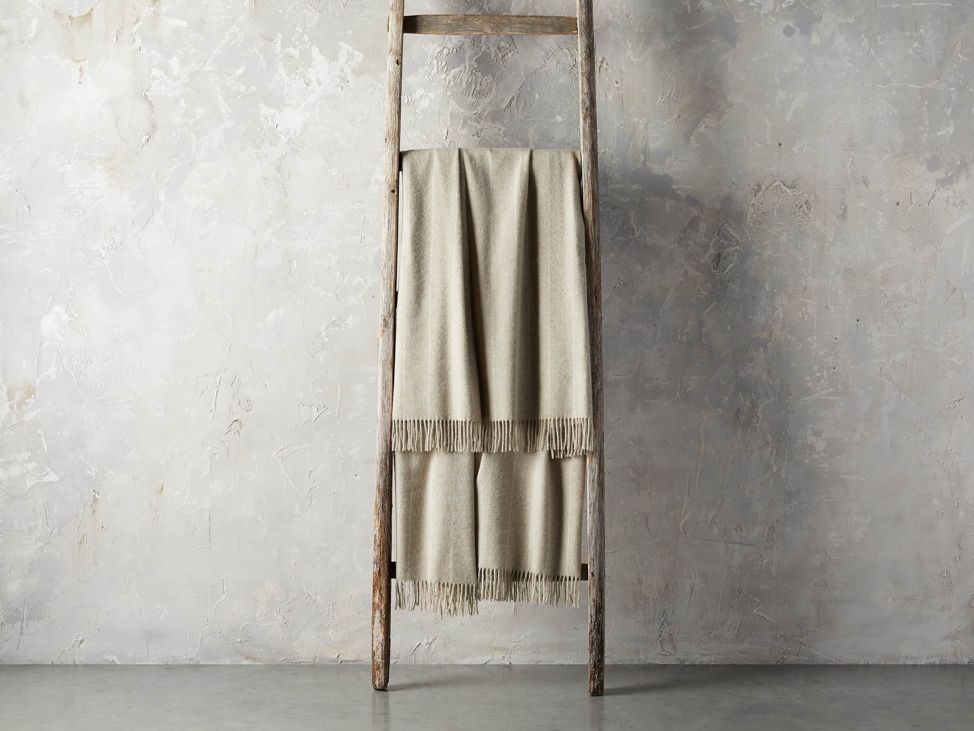 Pinestripe Throw in Oatmeal