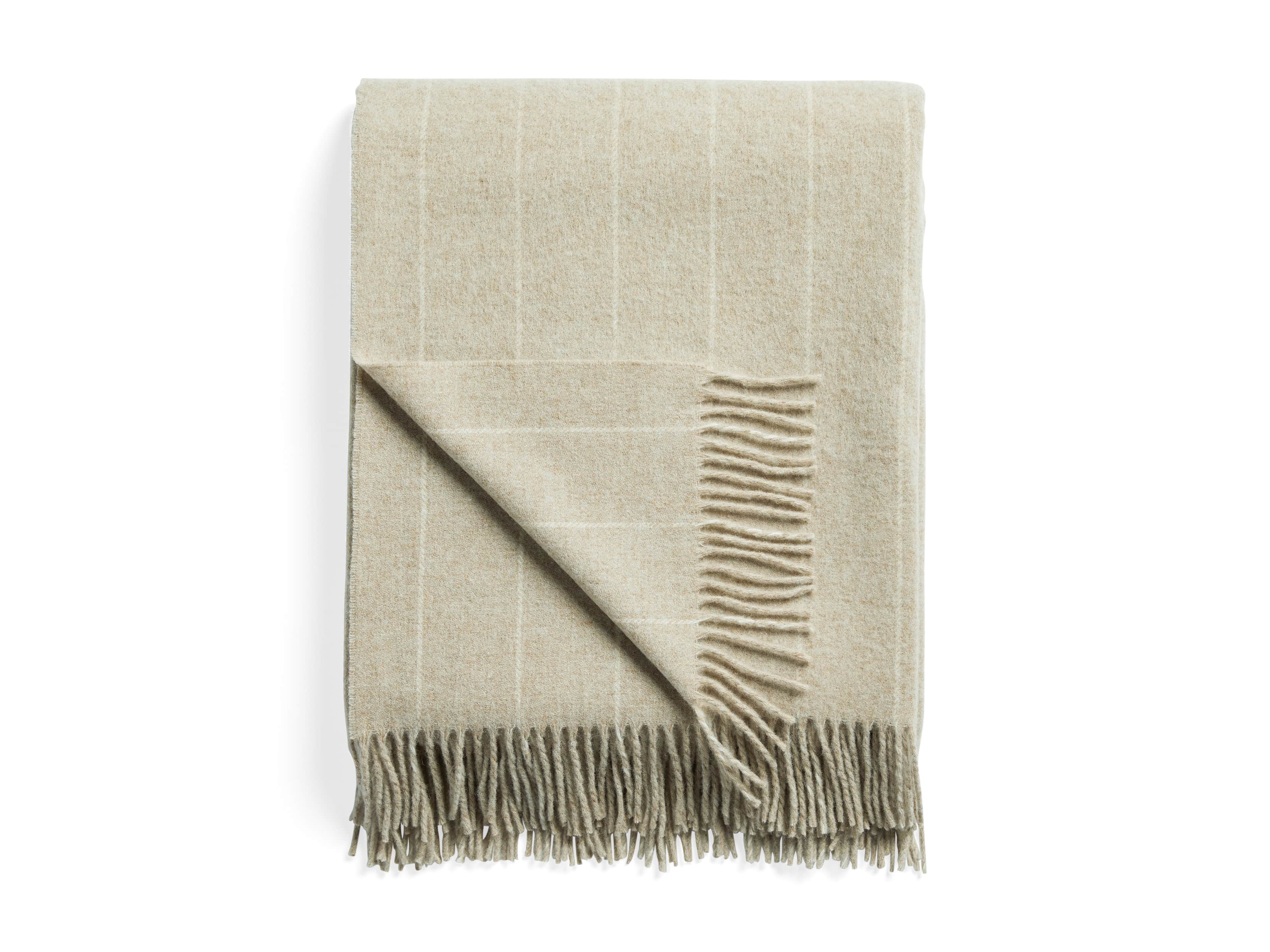 Pinestripe Throw in Oatmeal
