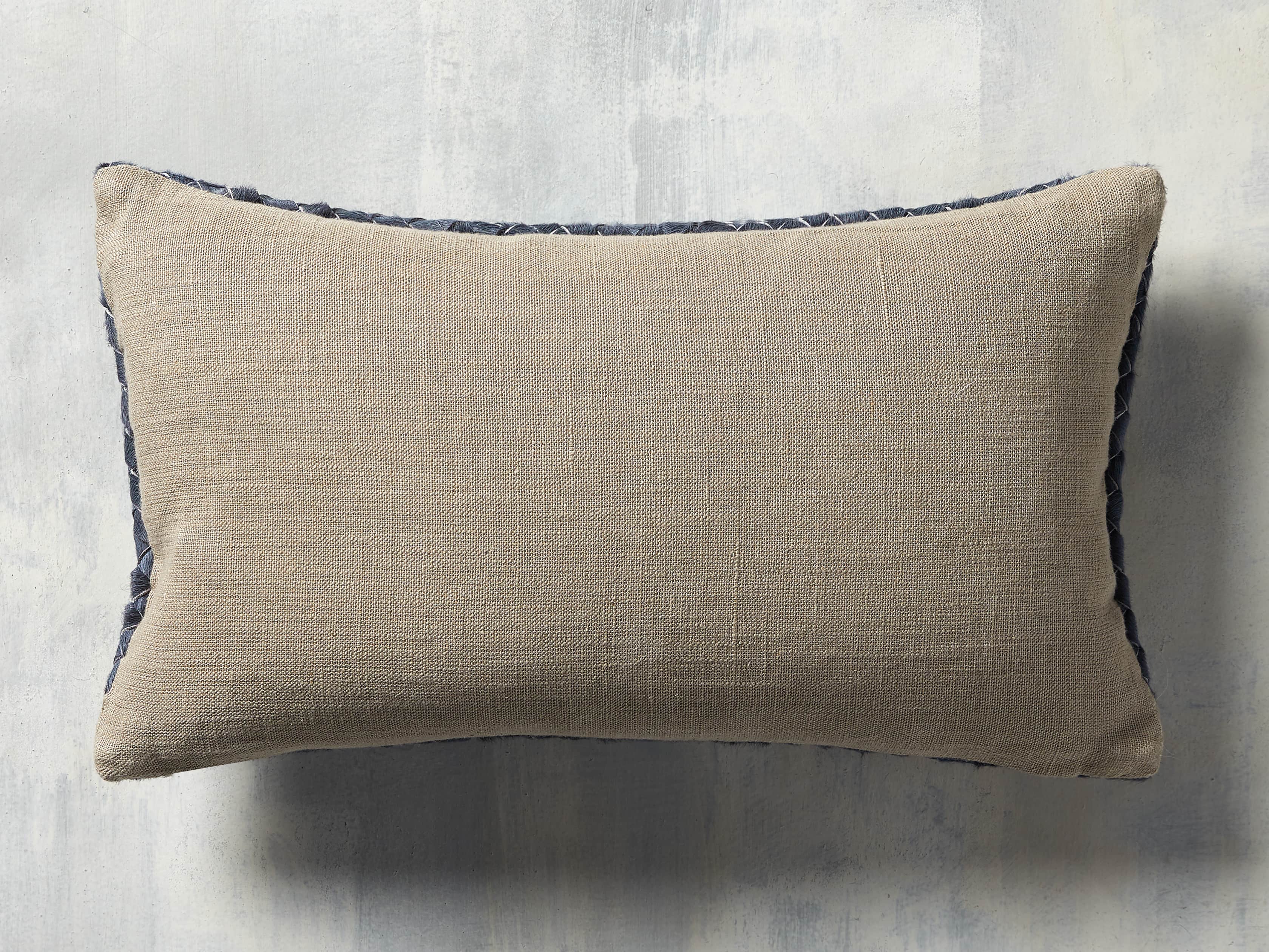 Grey lumbar pillow cover hot sale