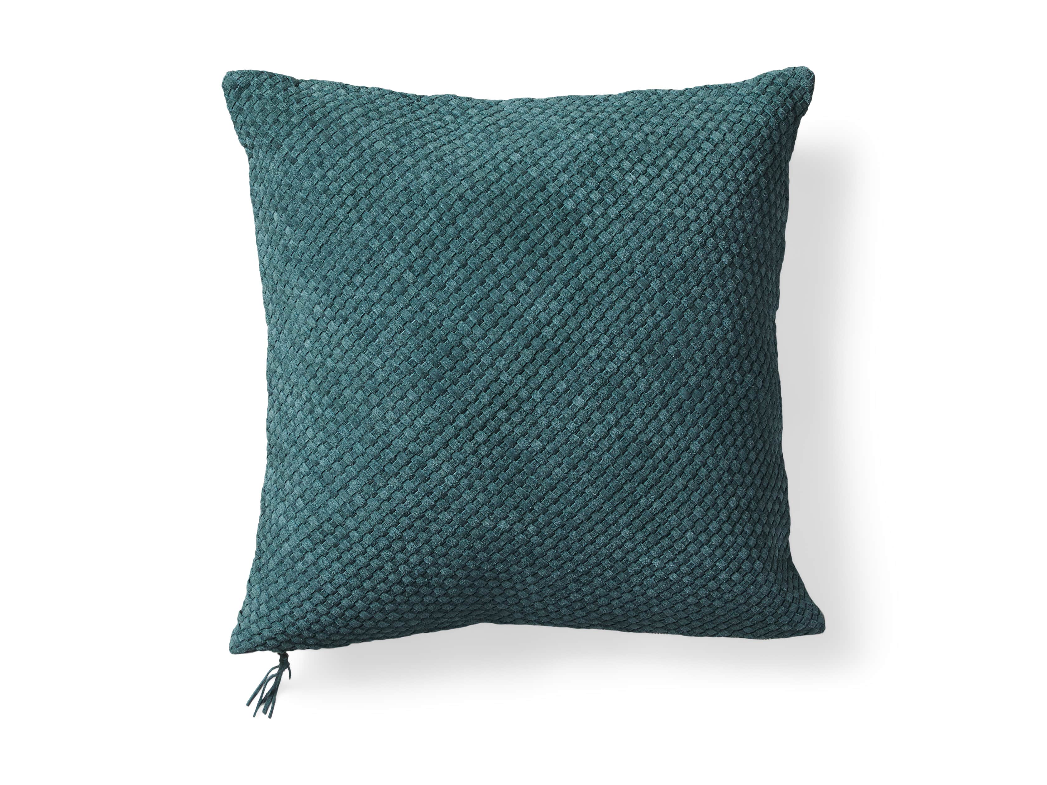 Woven Suede Pillow Cover in Mediterranean, slide 5 of 5