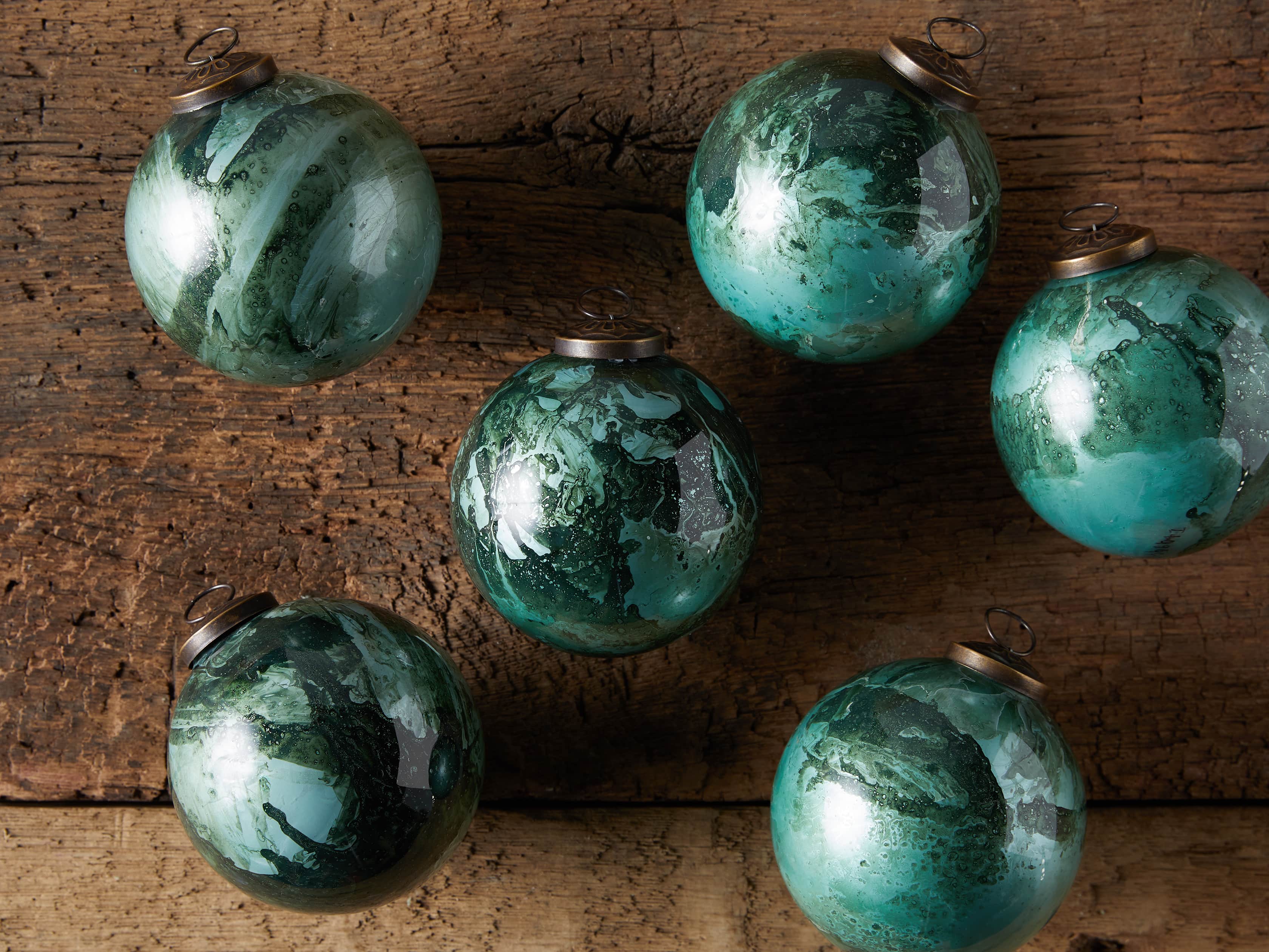 Celestial Ornament in Green (Set of 6), slide 3 of 4