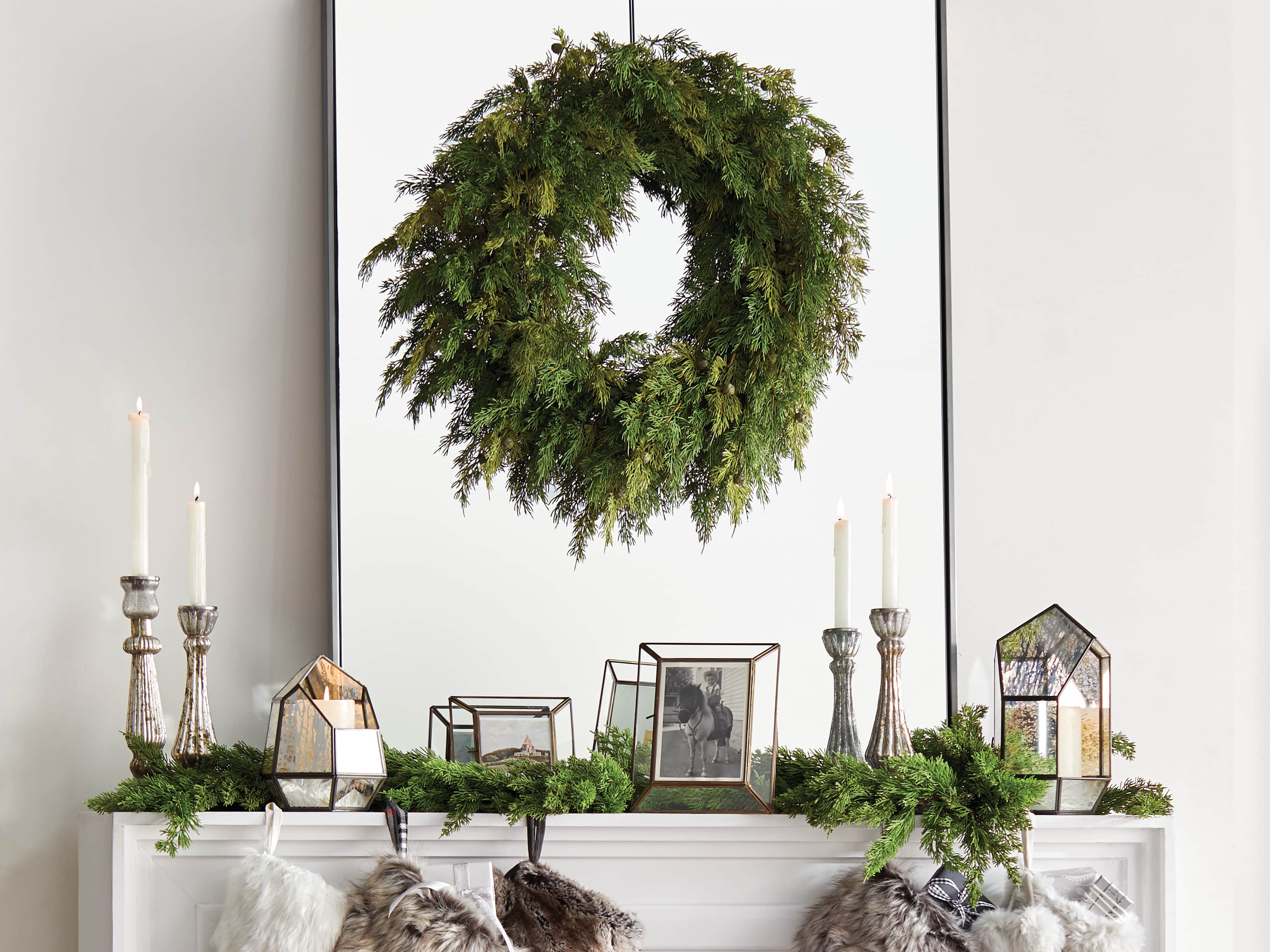 Faux Cedar Wreath, slide 3 of 6