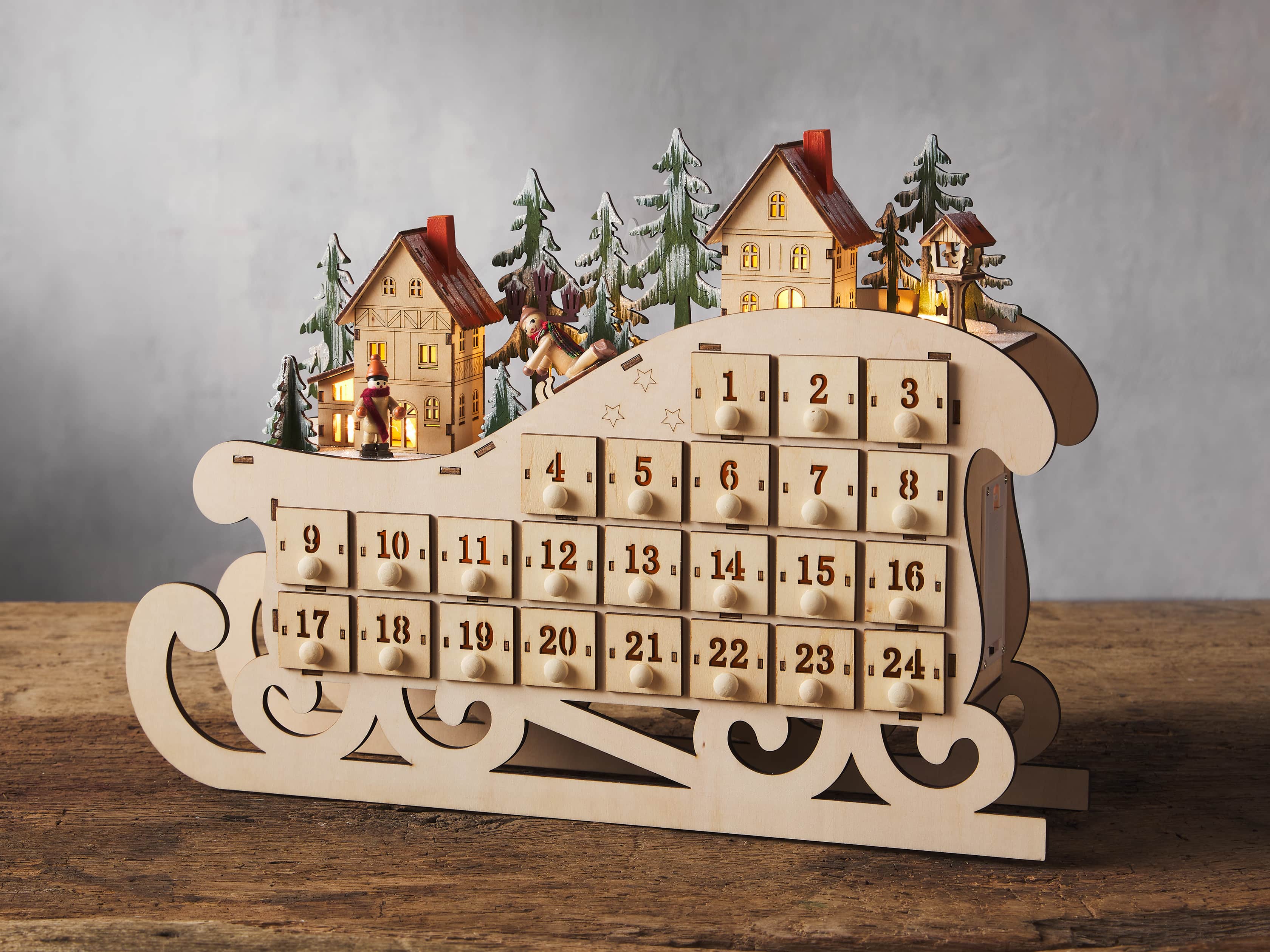 Sleigh Advent Calendar, slide 1 of 3