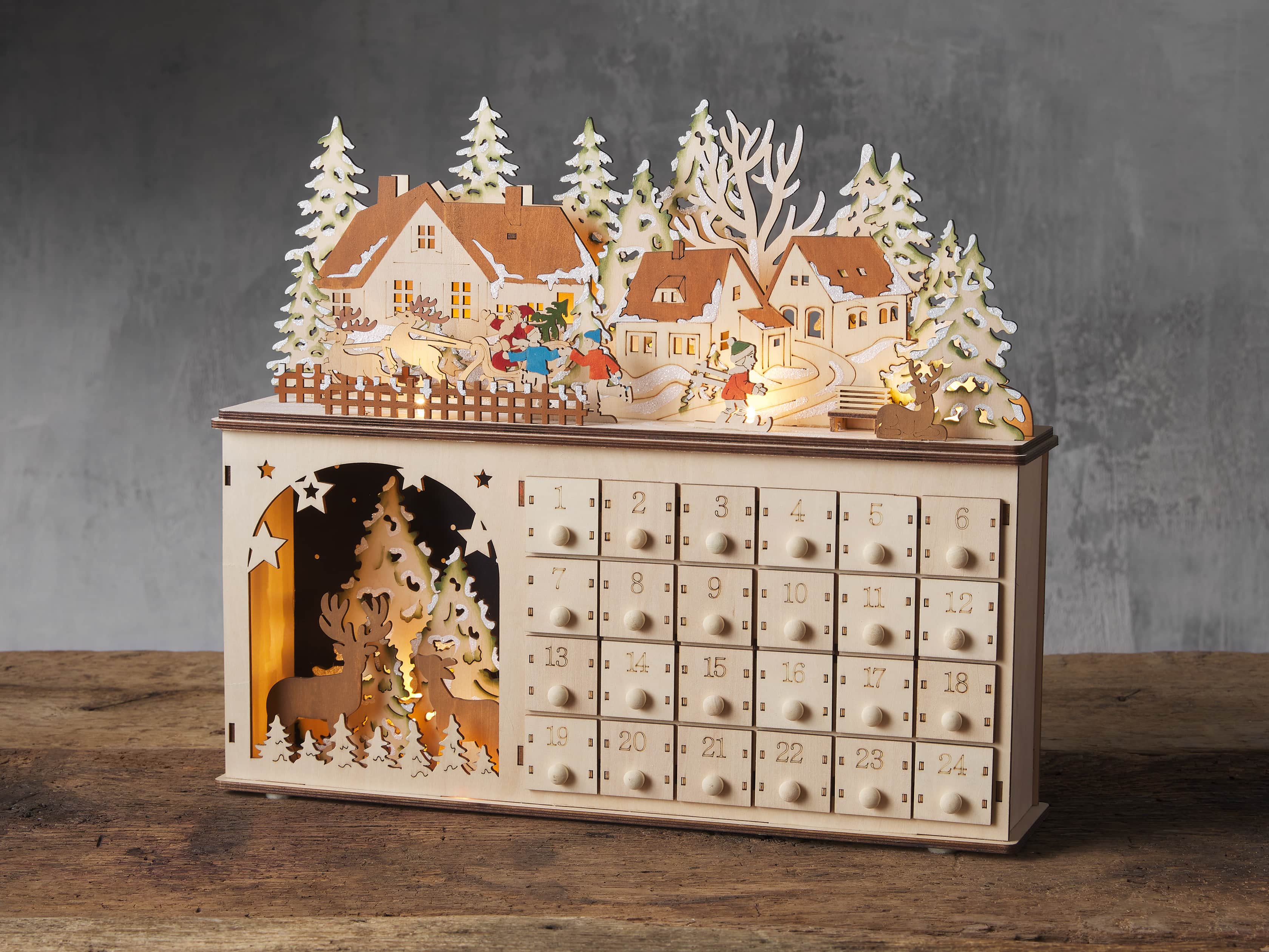 Village Advent Calendar, slide 1 of 4