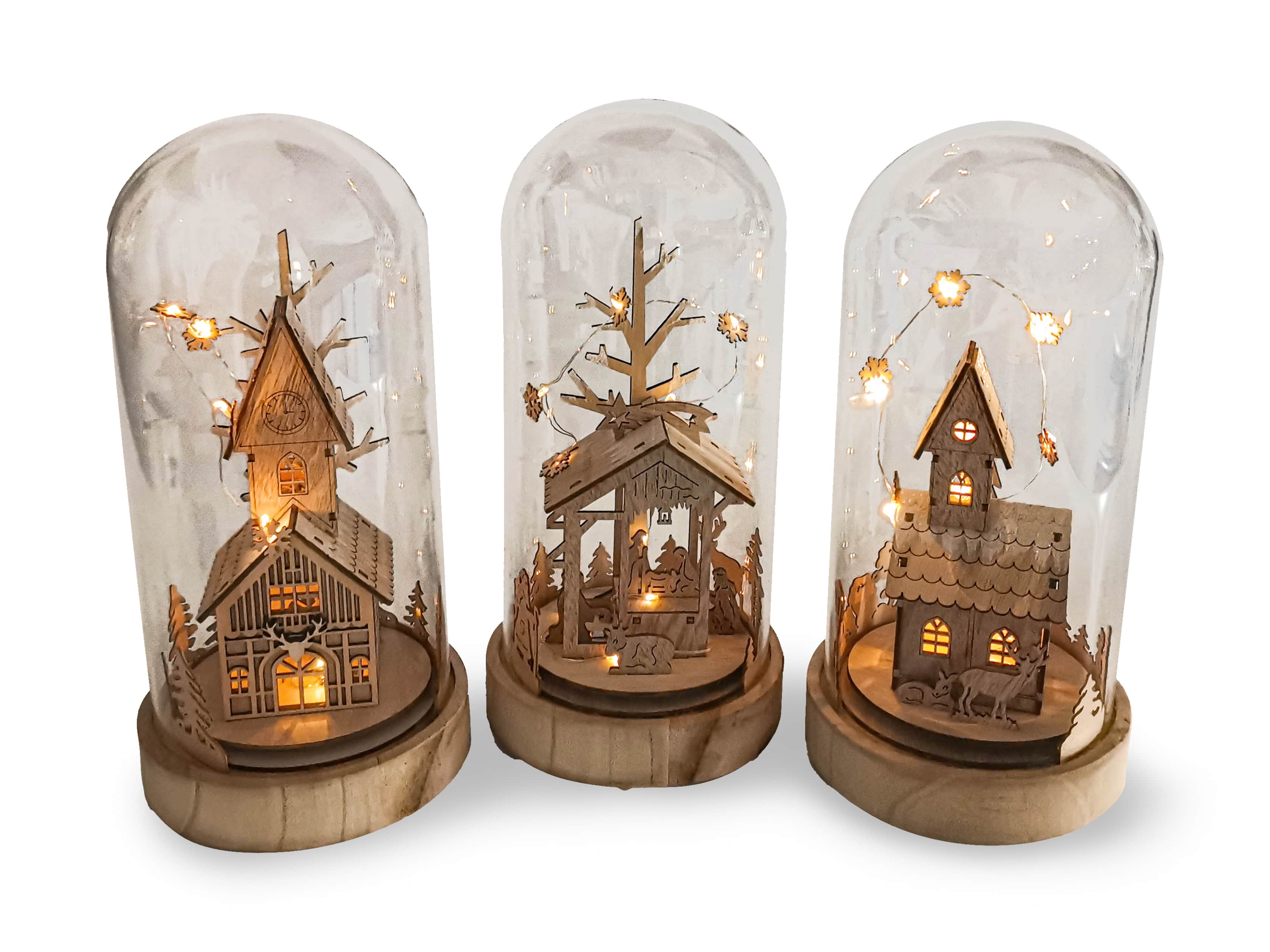 Led Nativity Cloche, slide 3 of 3
