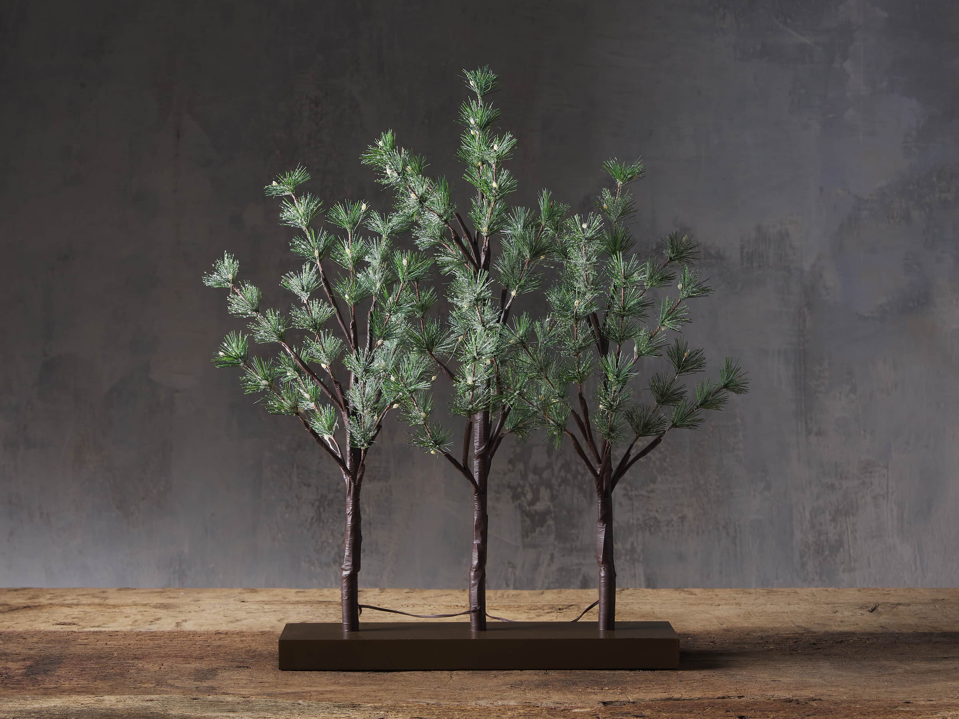 2' Iced Ming Pine Mantle Triptych, slide 2 of 4