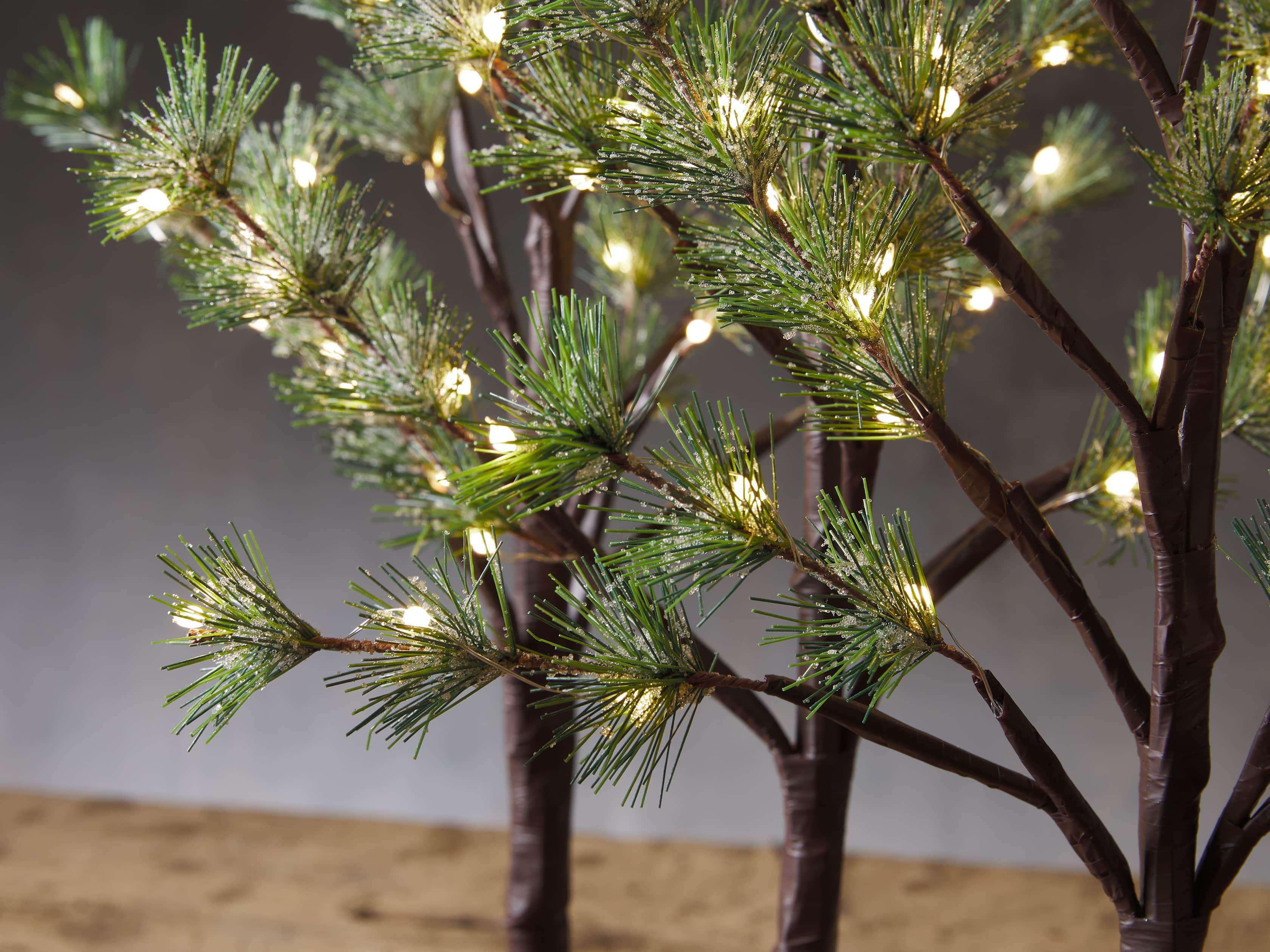 2' Iced Ming Pine Mantle Triptych, slide 3 of 4