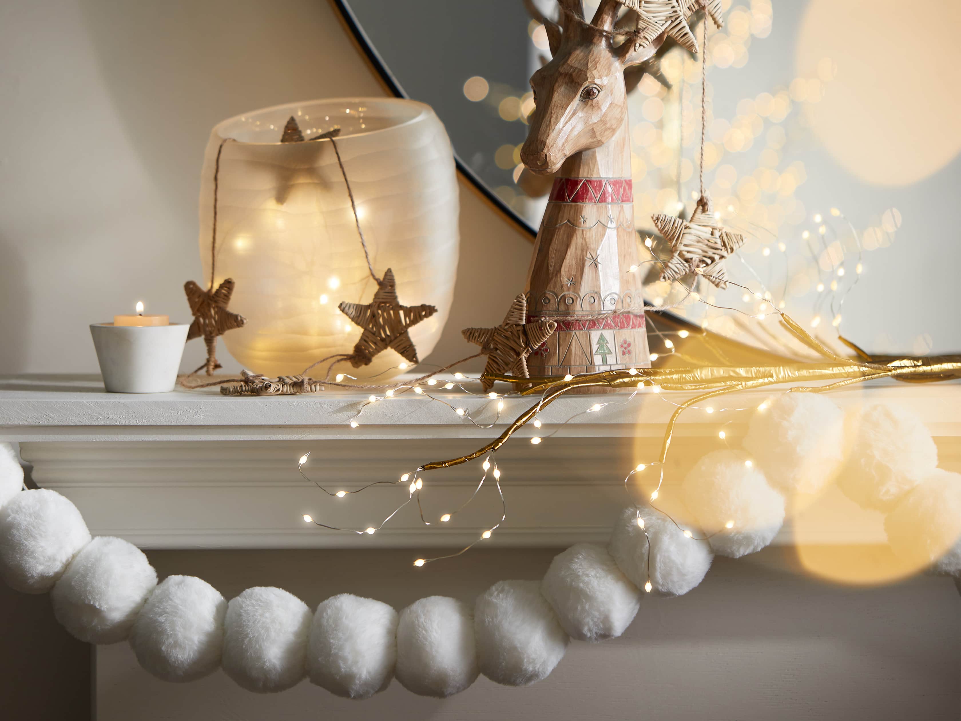 Faux Snowball Garland, slide 4 of 4