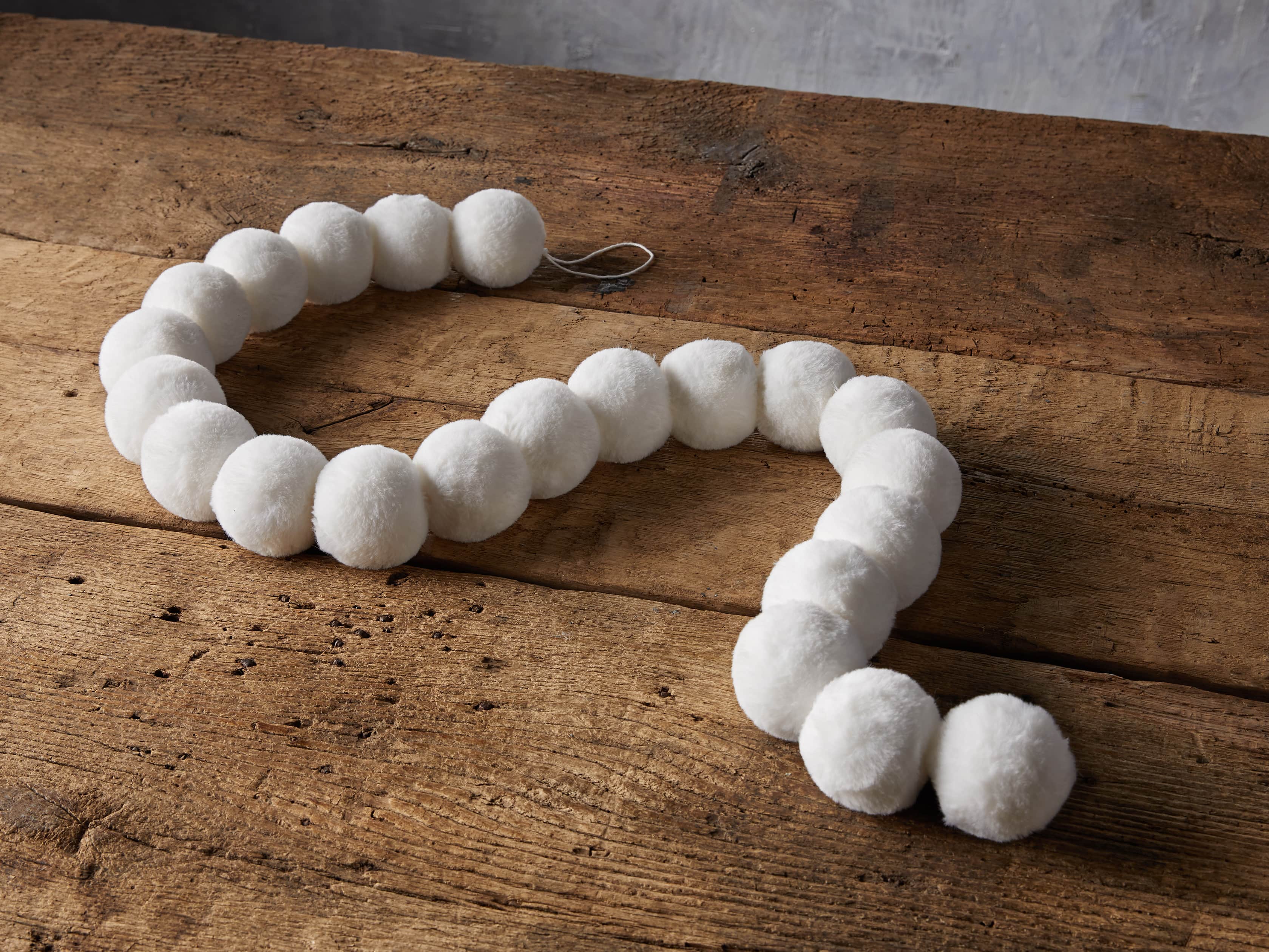 Faux Snowball Garland, slide 1 of 4
