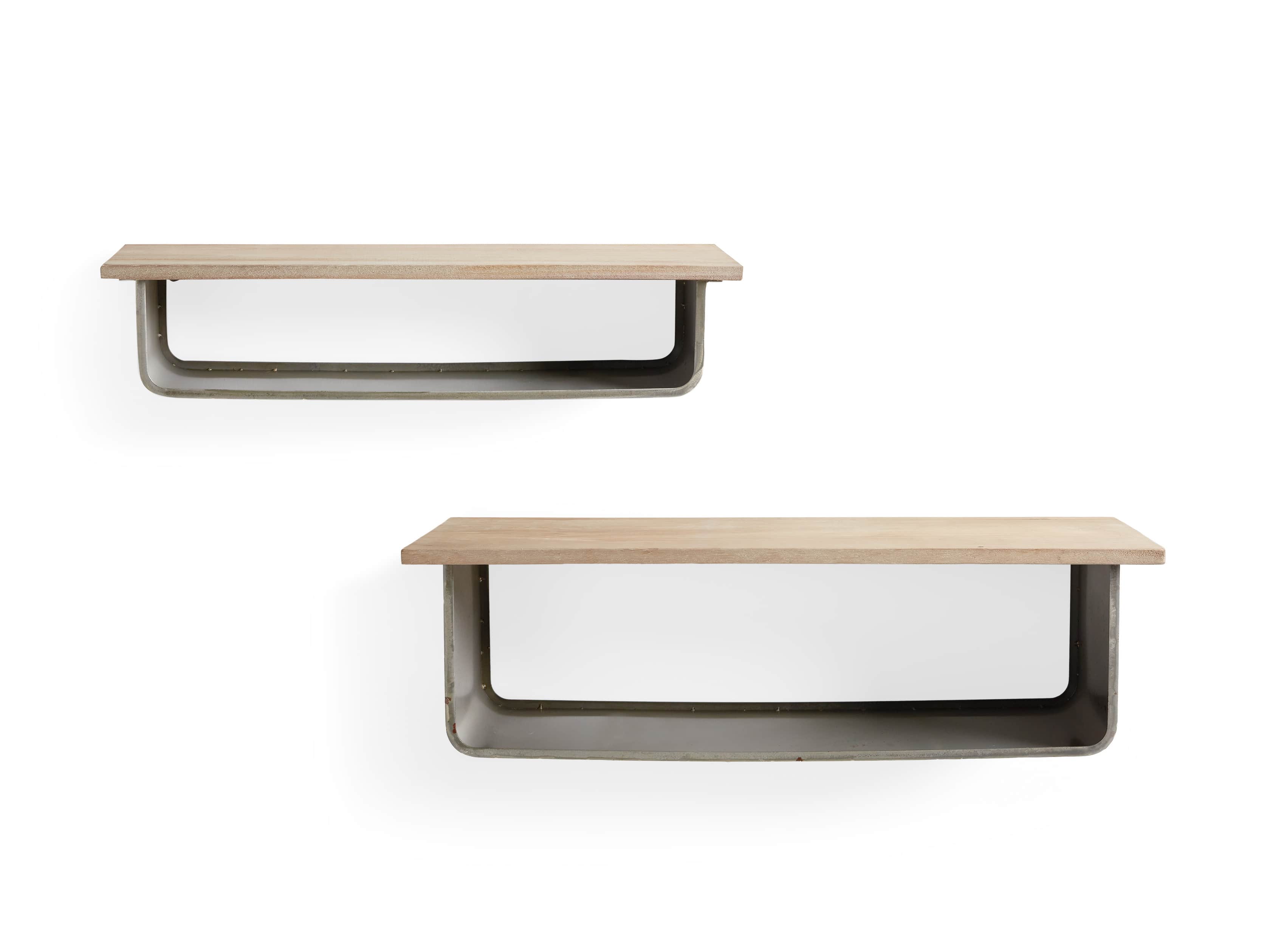 Metal and Wood Shelves (set of 2), slide 3 of 3