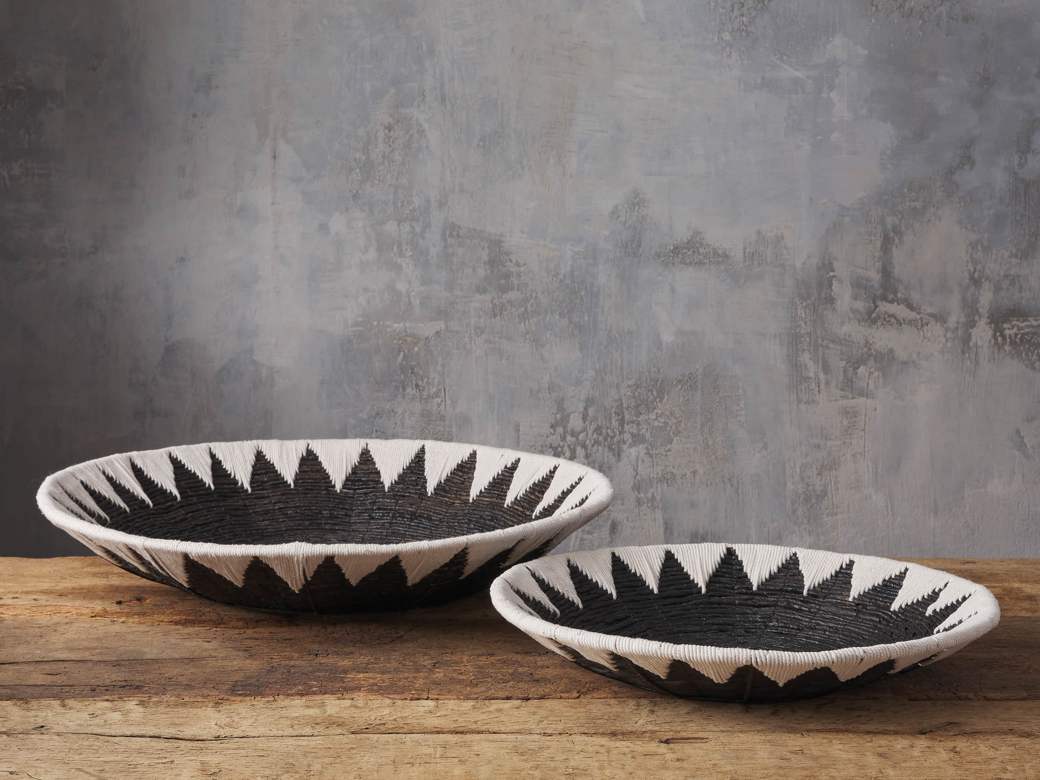 Large Banana Bark Bowl in Black & White, slide 4 of 6