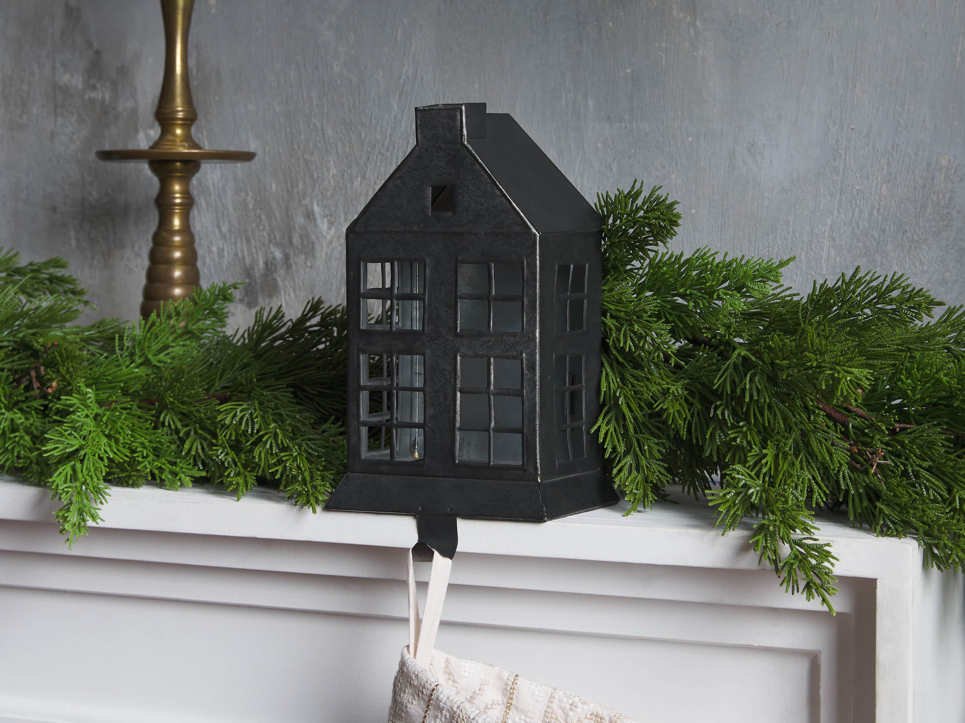 Galvanized Dutch House Stocking Holder, slide 2 of 3