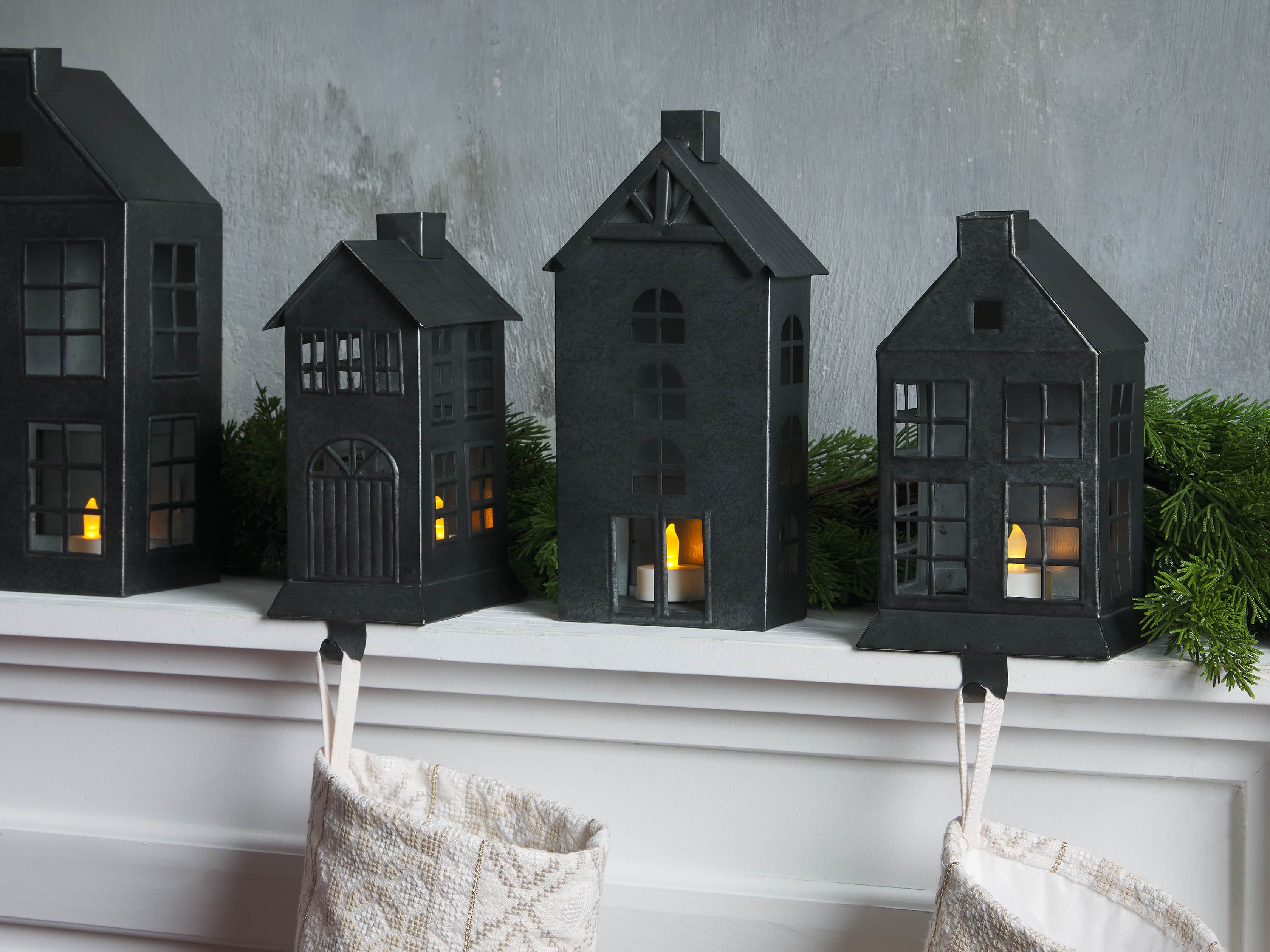 Galvanized Farmhouse Stocking Holder, slide 3 of 3